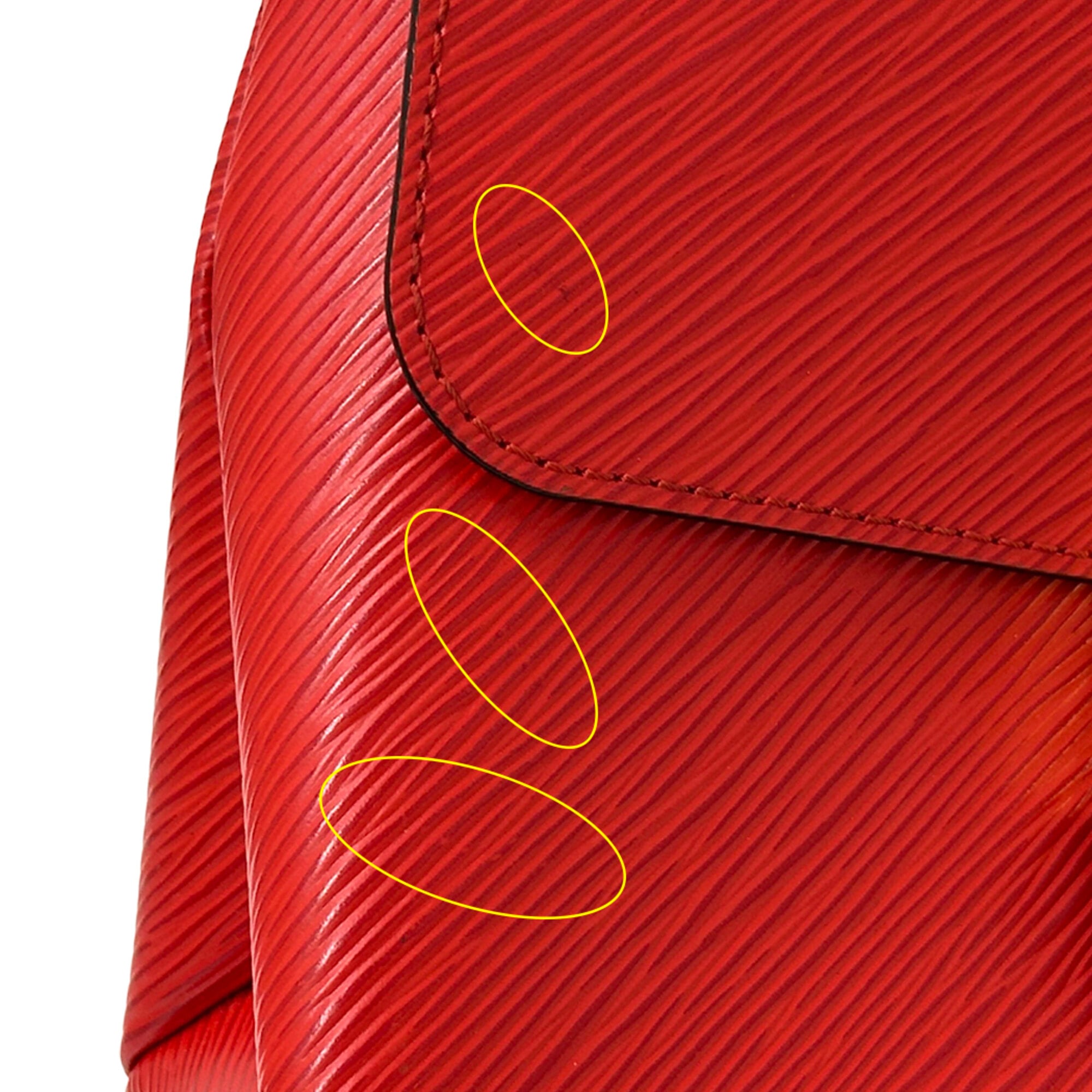 Louis Vuitton Coquelicots Red Color Epi Leather Handbag Shoulder Bag (Pre-Owned)
