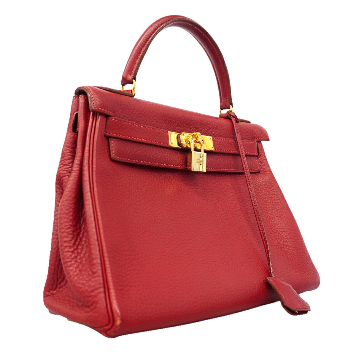 Hermes Rouge Vif Togo Leather Handbag (Pre-Owned)