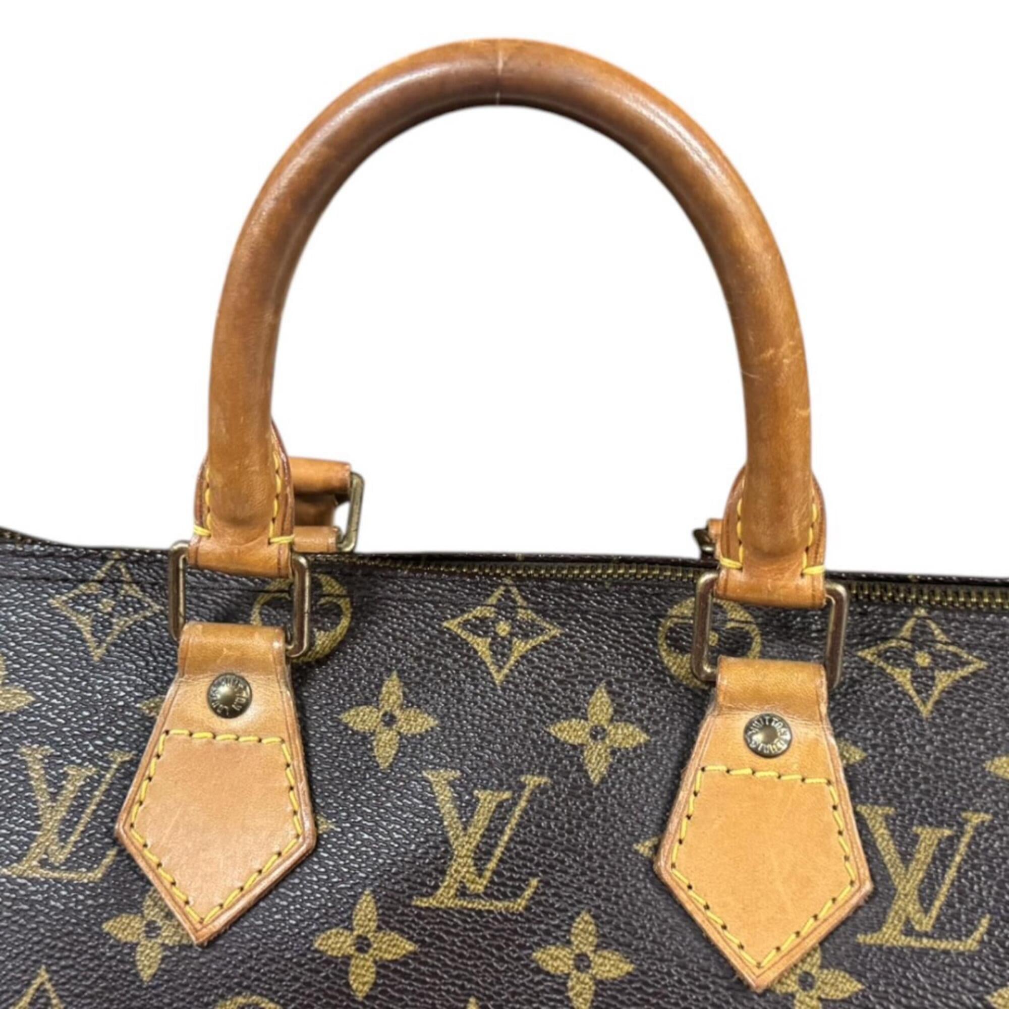 Louis Vuitton Brown Monogram Canvas Handbag (Pre-Owned)