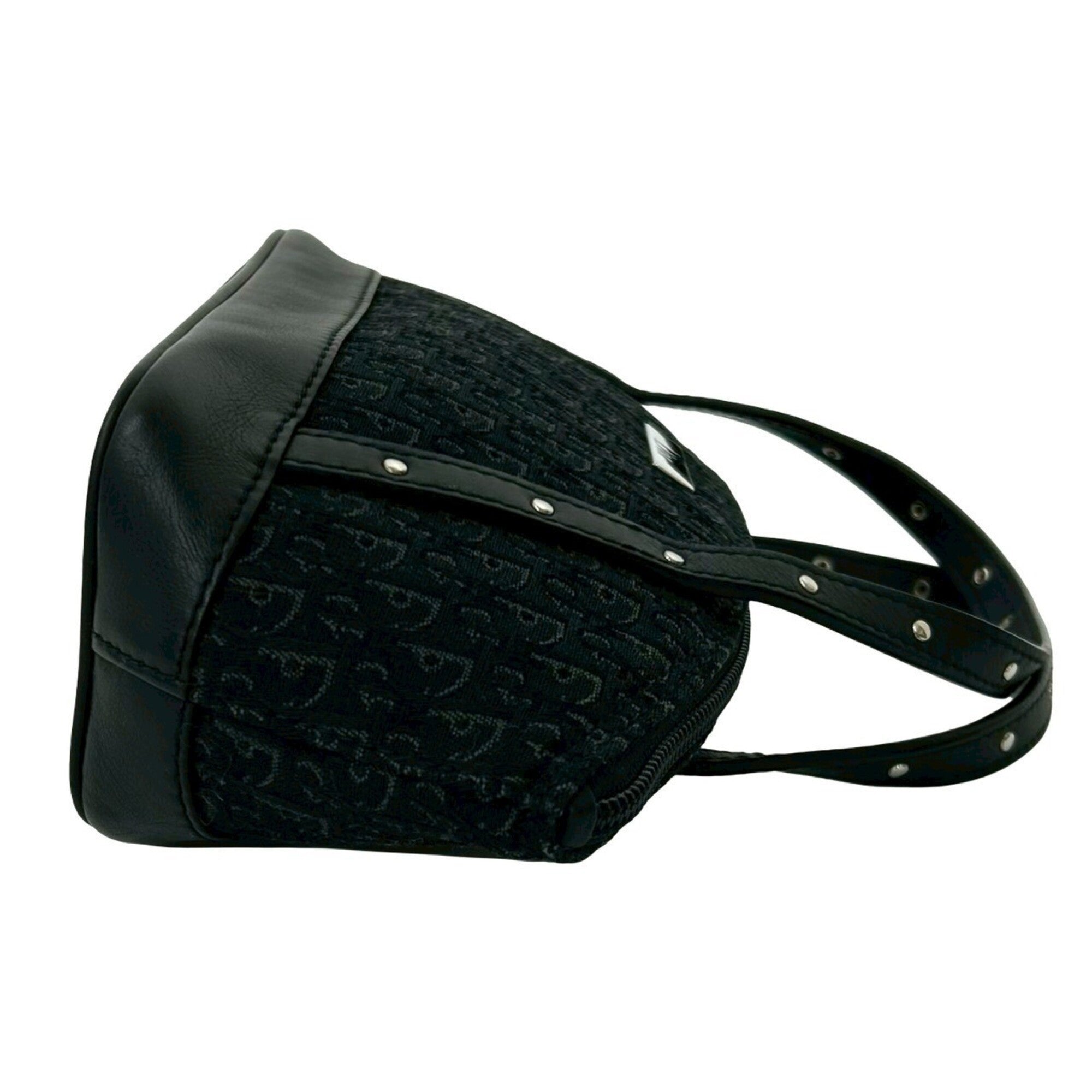 Christian Dior Black Canvas Leather Handbag (Pre-Owned)