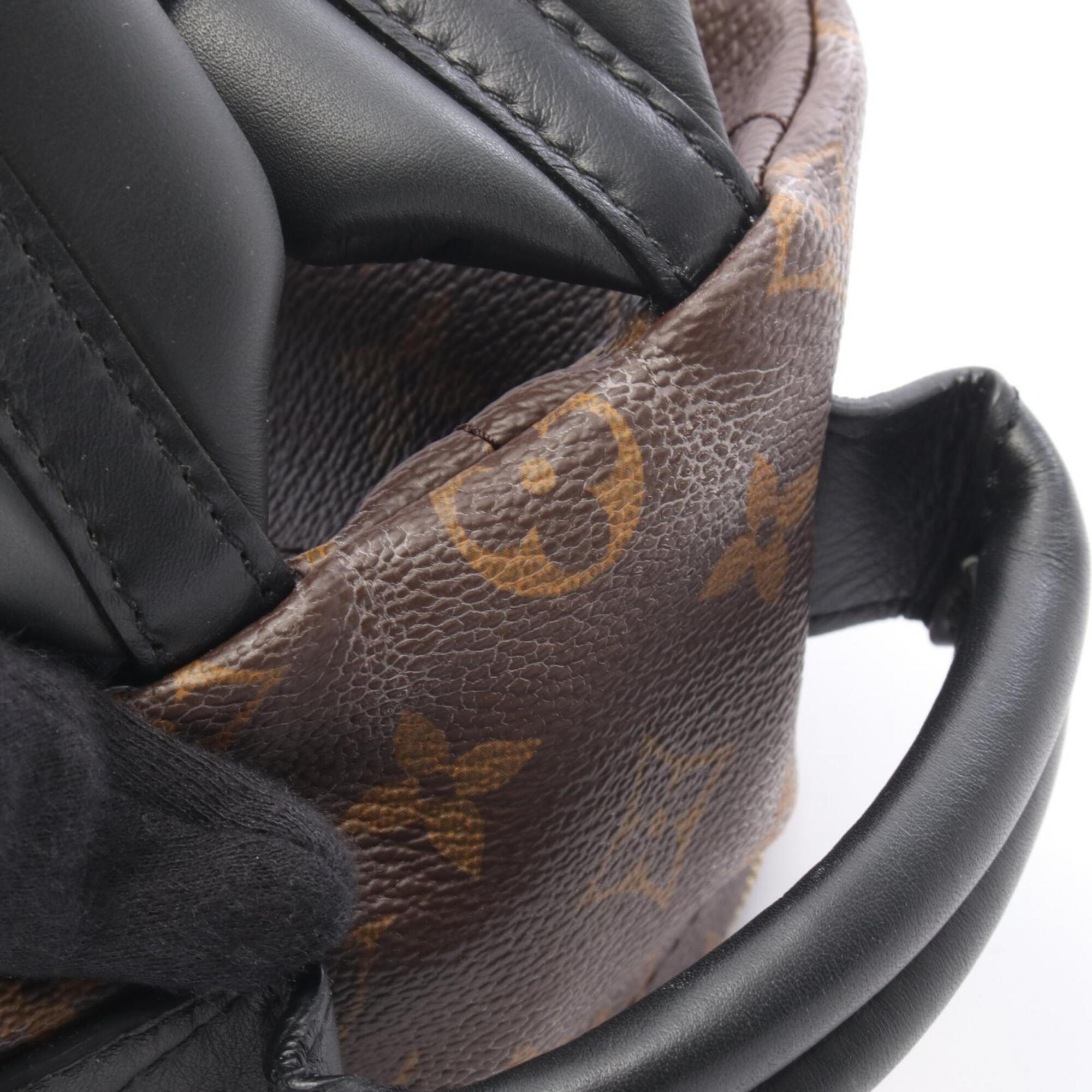 Louis Vuitton Black Brown Monogram Monogram Leather Backpack (Pre-Owned)