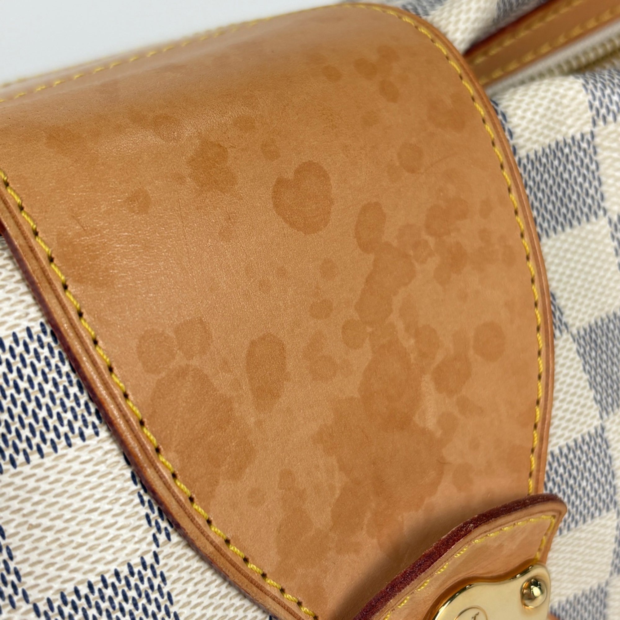 Louis Vuitton White Damier Azur Handbag Shoulder Bag Tote Bag (Pre-Owned)