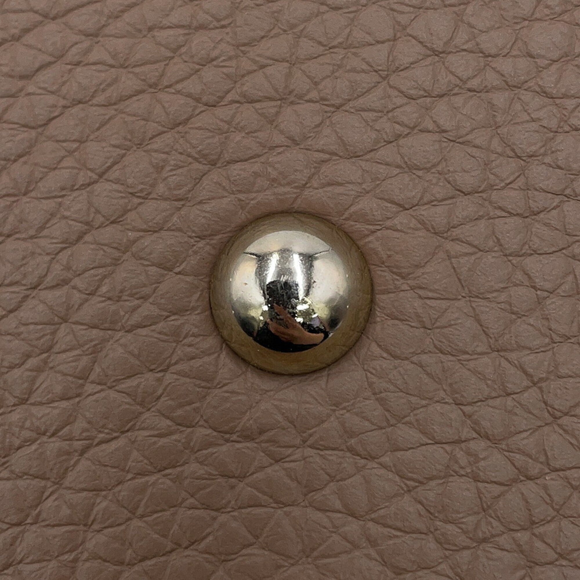 Hermes Etoupe Gray Taurillon Clemence Leather Handbag (Pre-Owned)