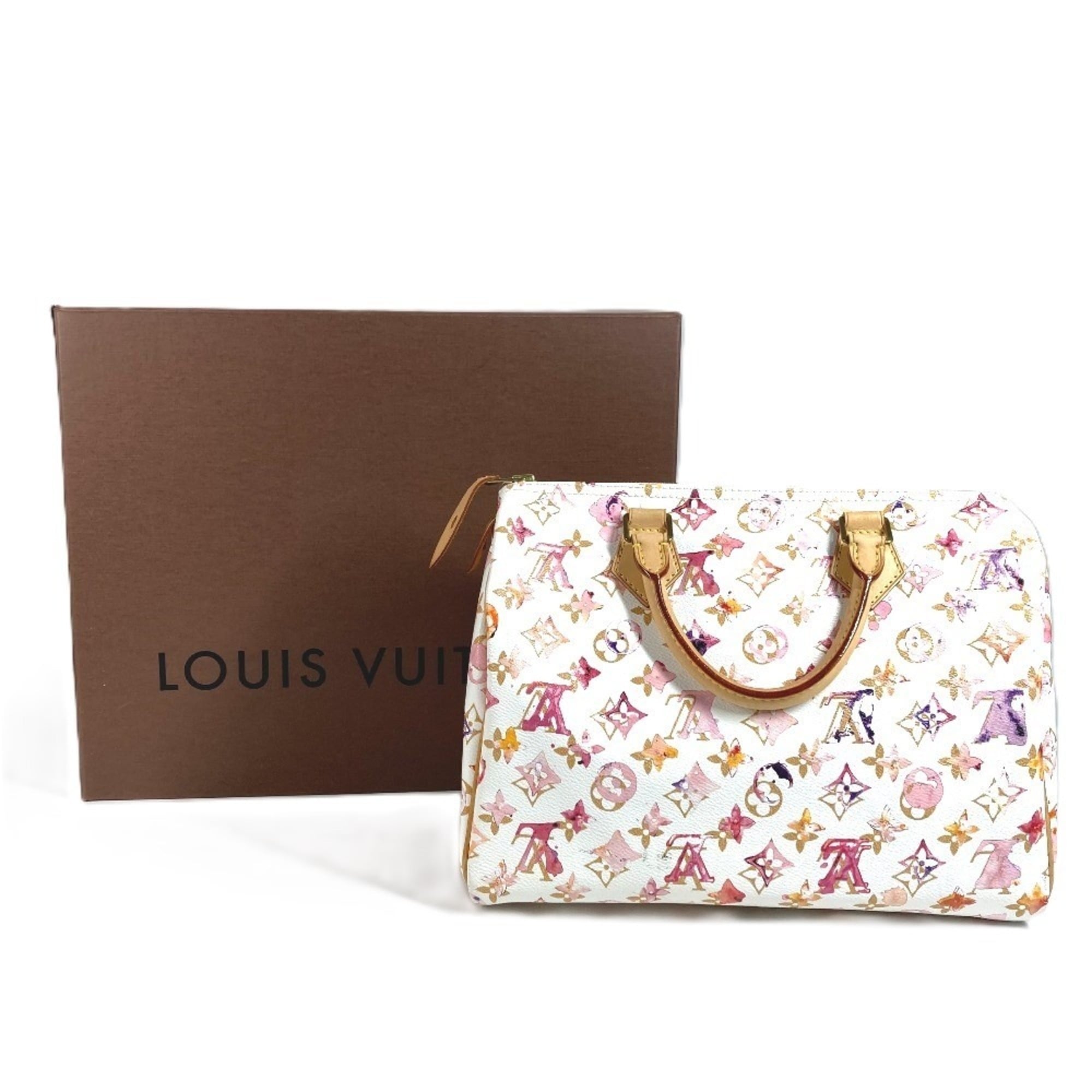 Louis Vuitton Multi-Color White Monogram Boston Bag Handbag (Pre-Owned)
