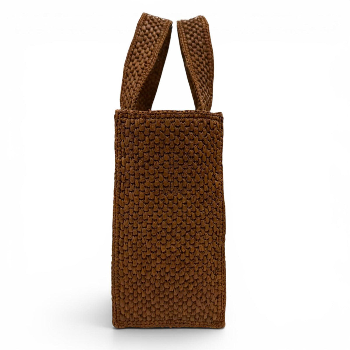 Loewe Gold Raffia Leather Handbag Shoulder Bag (Pre-Owned)
