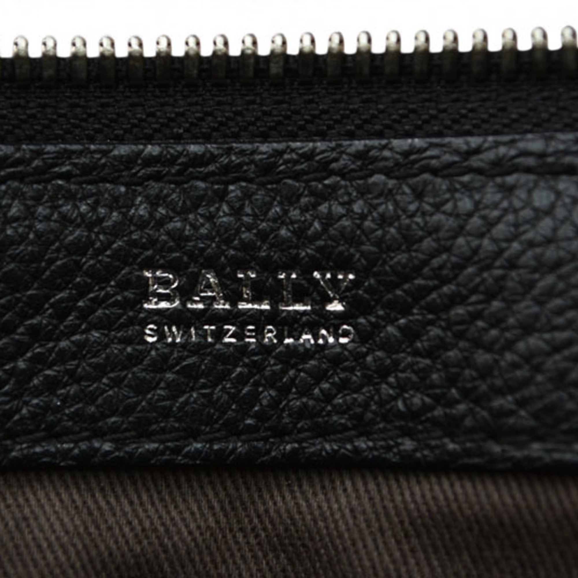 Bally Black Leather Shoulder Bag Tote Bag (Pre-Owned)