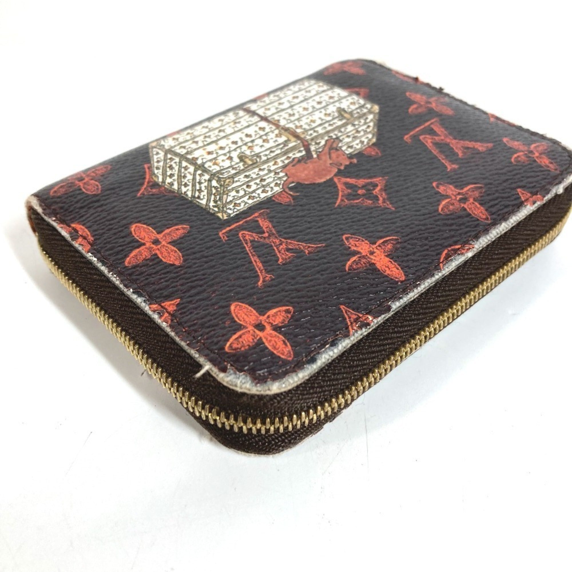 Louis Vuitton Brown Orange Monogram Coin Purse/Coin Case (Pre-Owned)