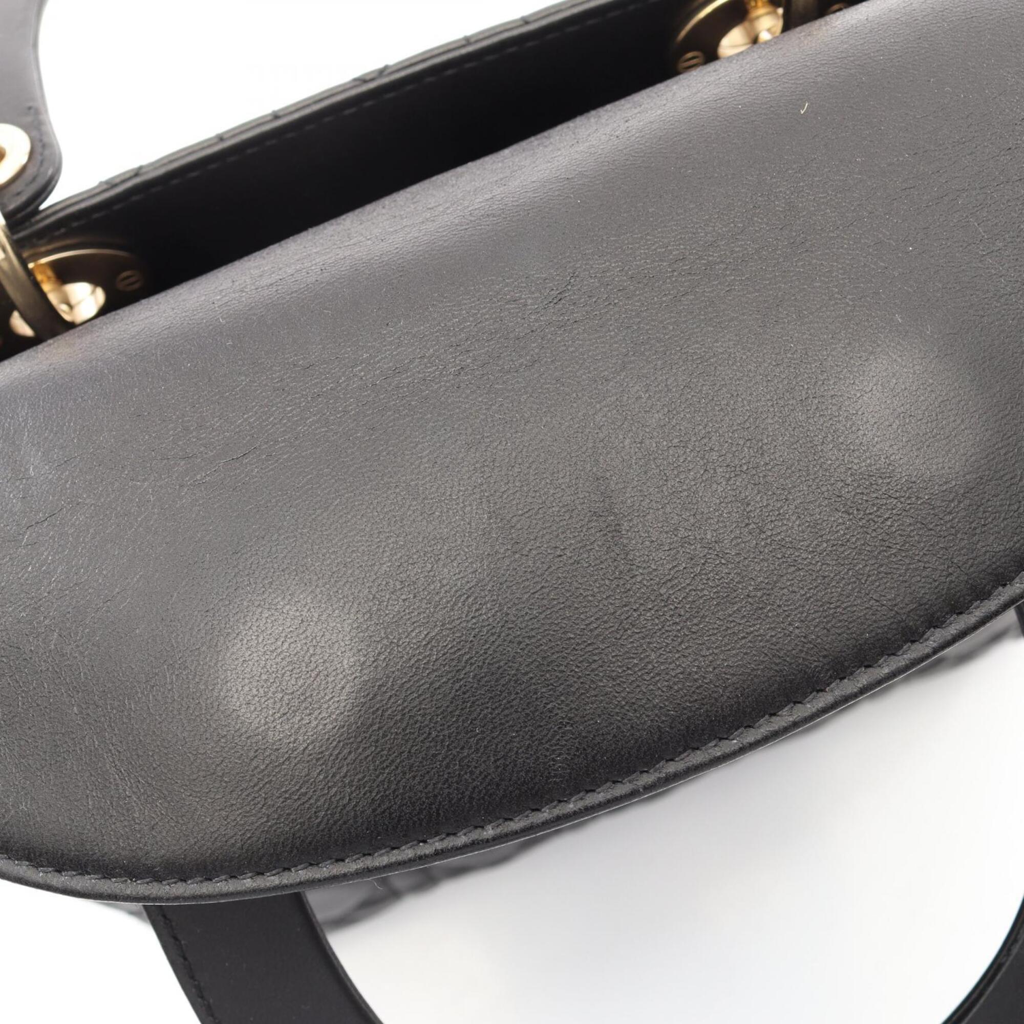 Christian Dior Black Leather Handbag (Pre-Owned)