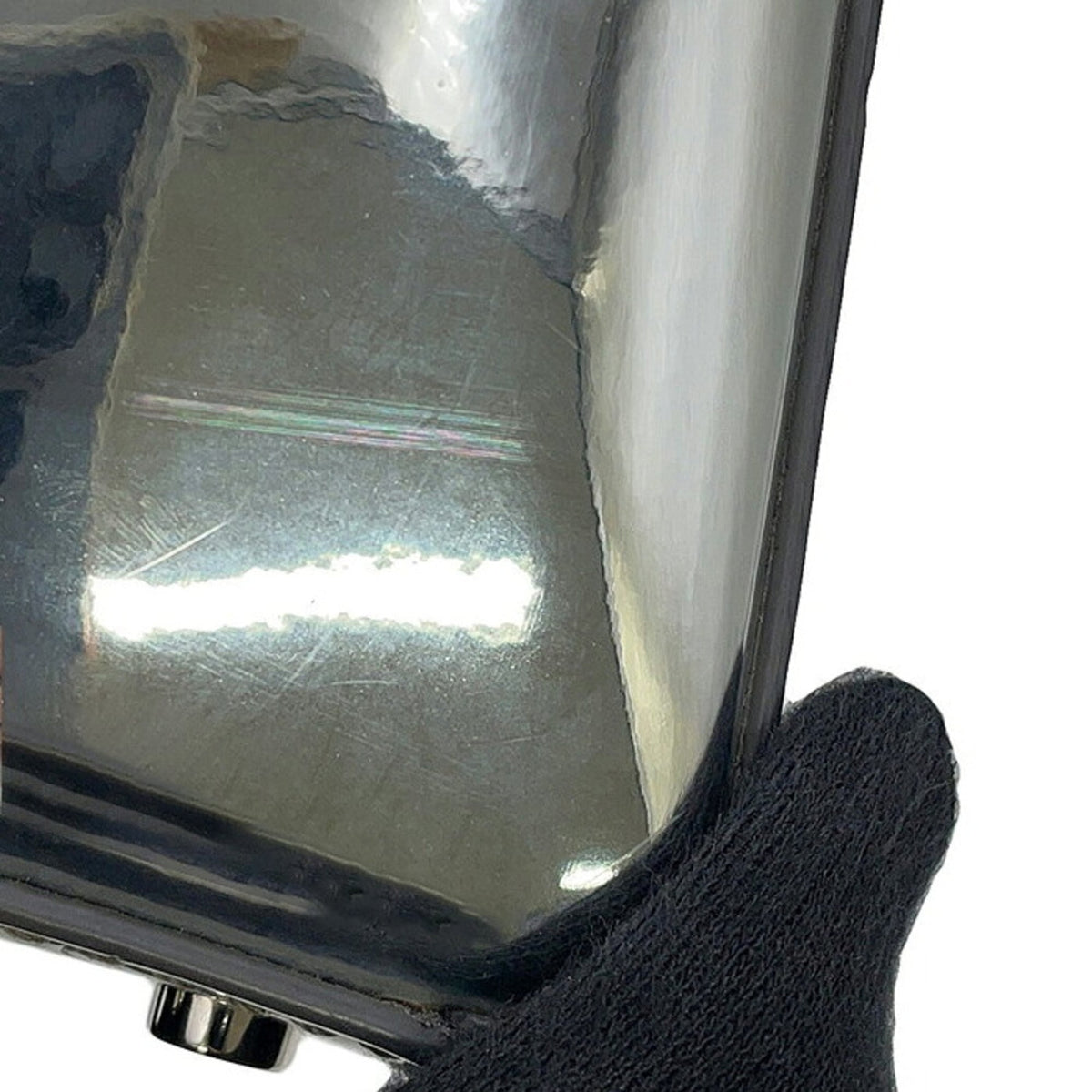 Jimmy Choo Silver Patent Leather Handbag (Pre-Owned)