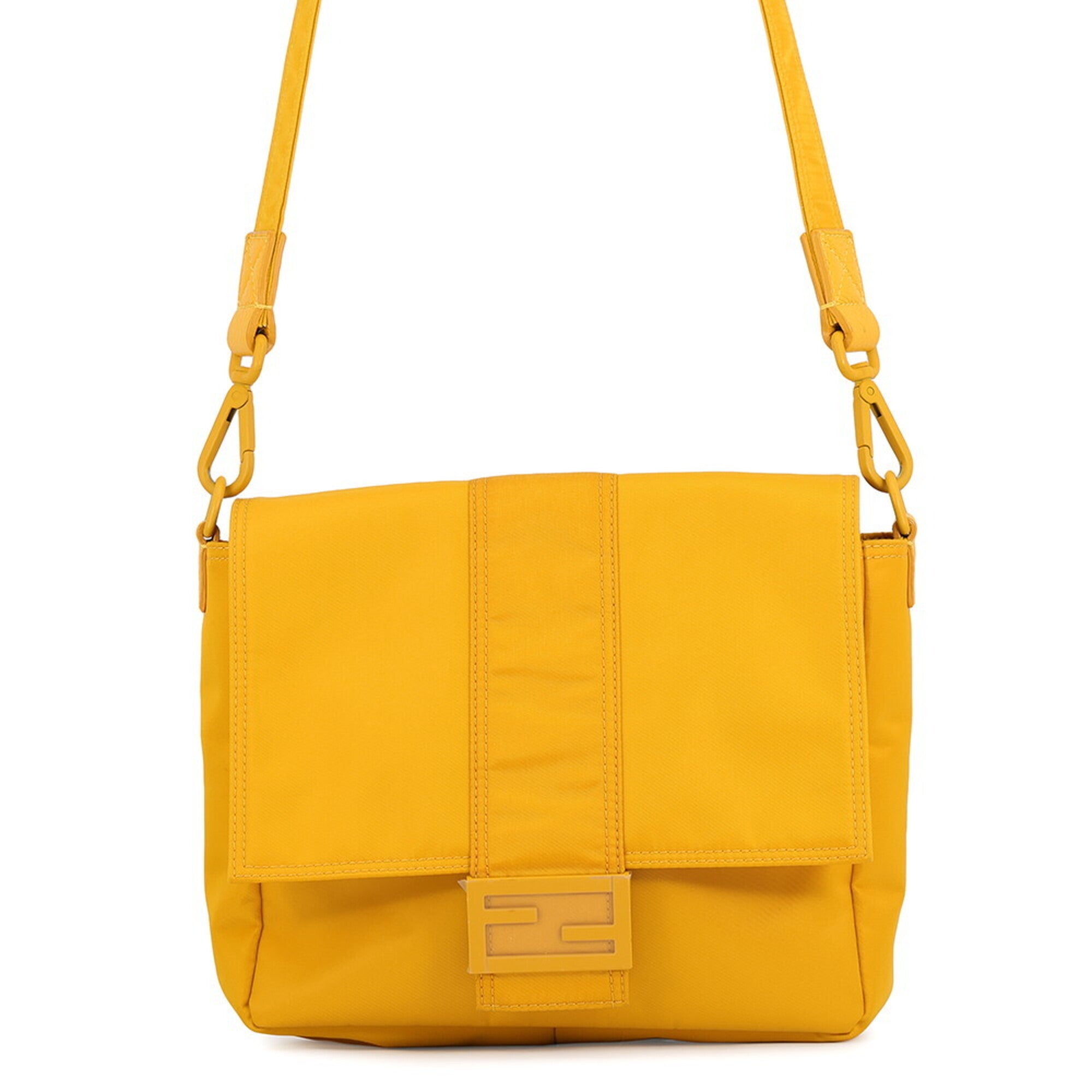 Fendi Yellow Nylon Shoulder Bag (Pre-Owned)