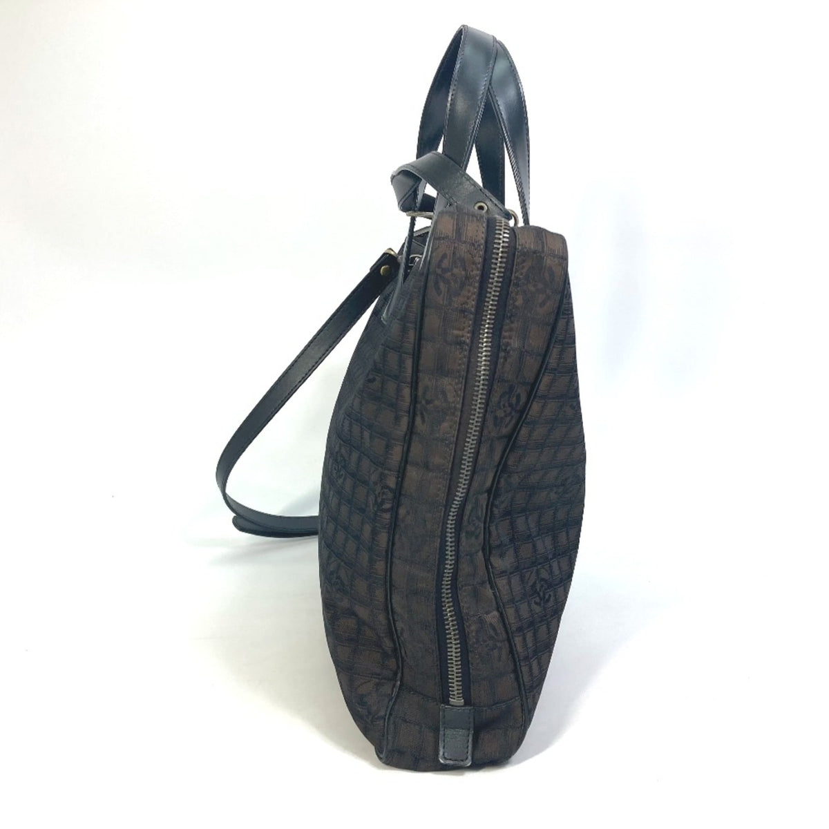 Chanel Brown Cloth Briefcase (Pre-Owned)