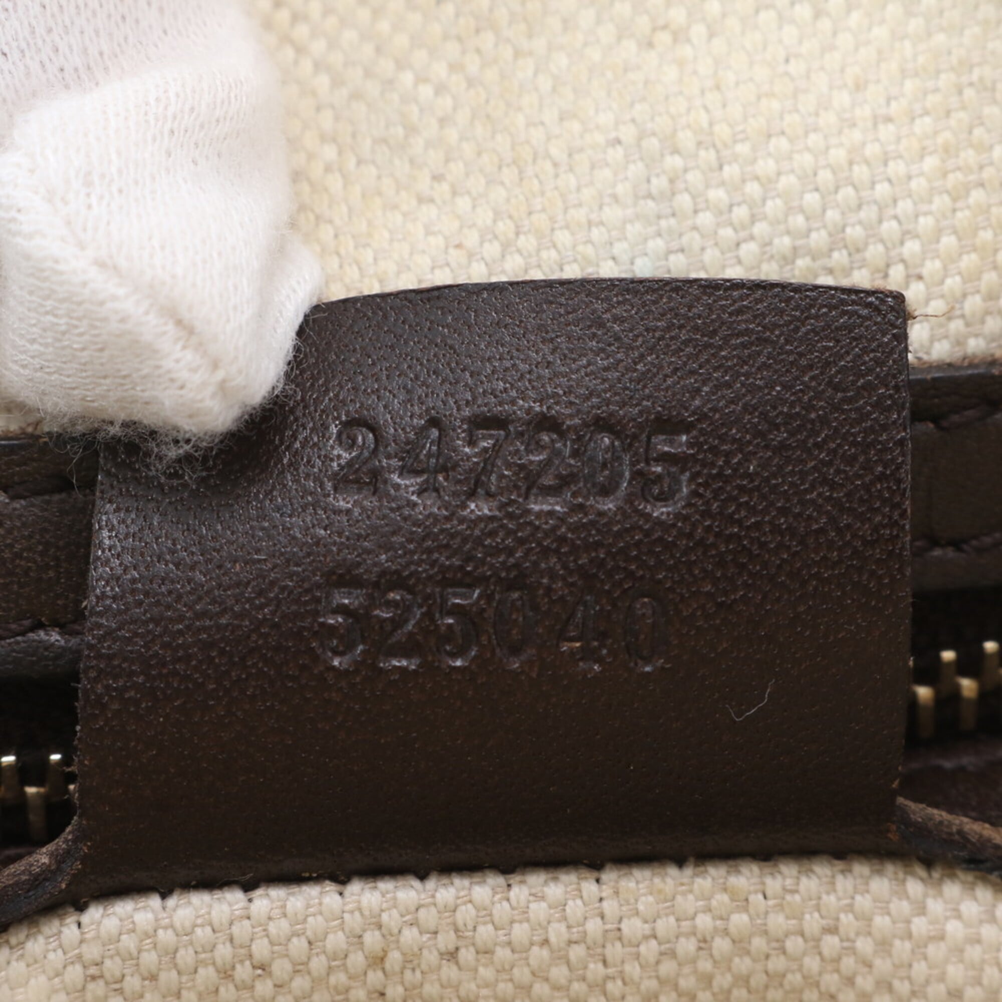 Gucci Brown Leather Canvas Boston Bag Handbag Shoulder Bag (Pre-Owned)