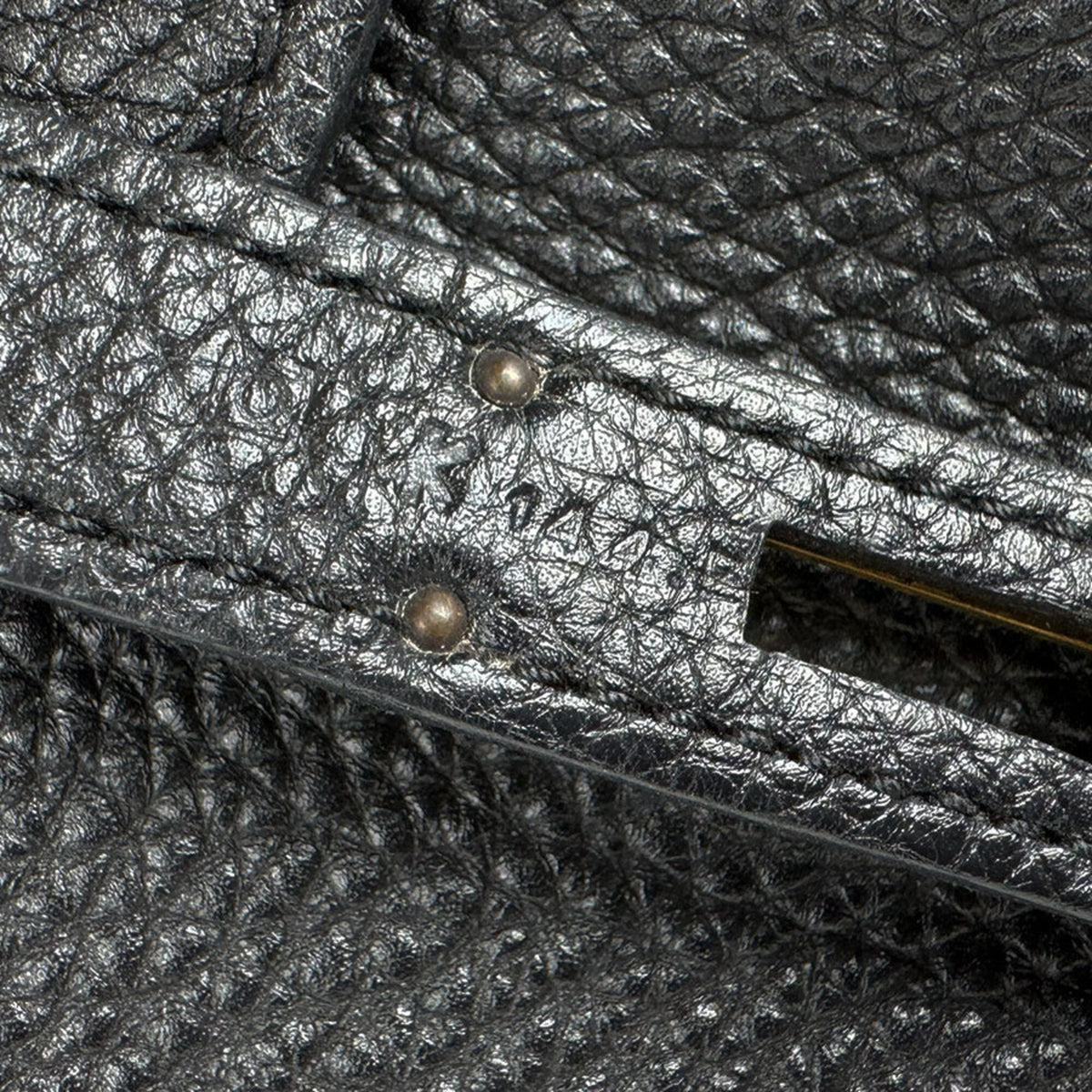 Hermes Black Togo Leather Handbag (Pre-Owned)