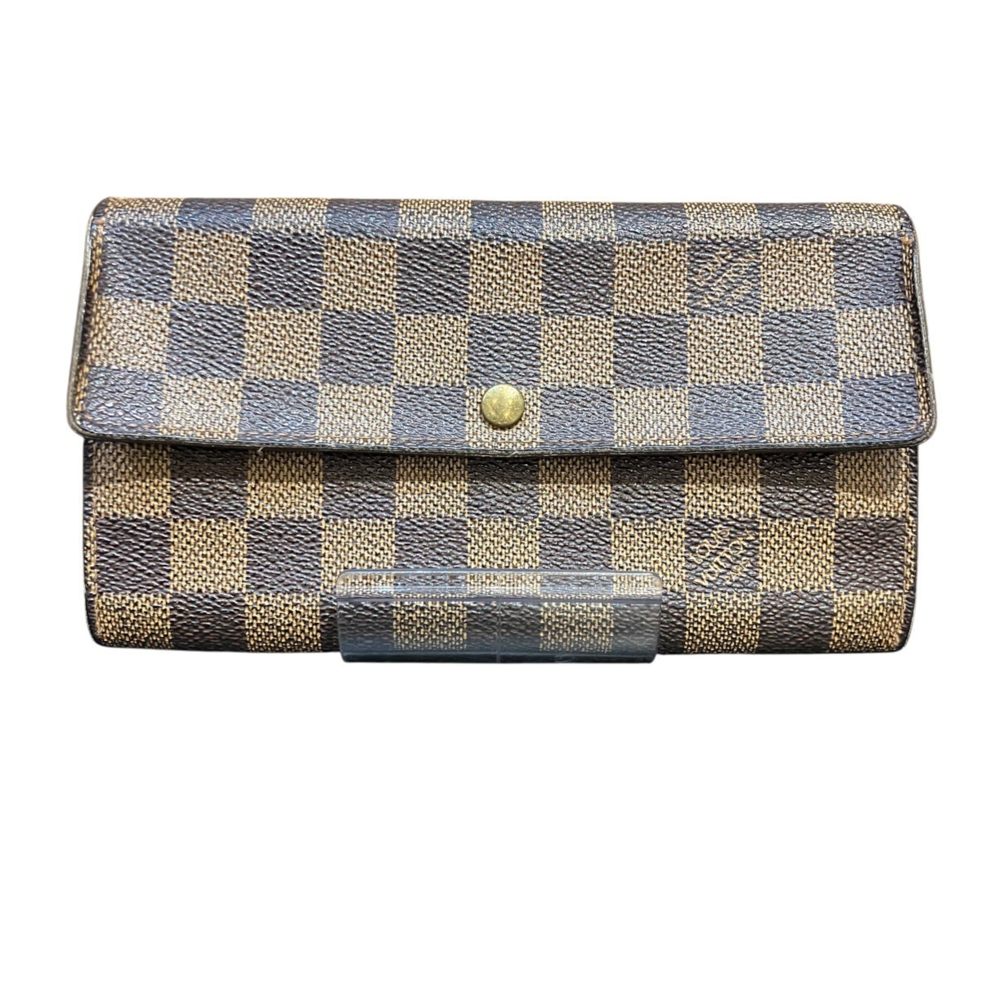 Louis Vuitton Damier Damier Canvas Ebene Long Wallet (Bi-Fold) (Pre-Owned)