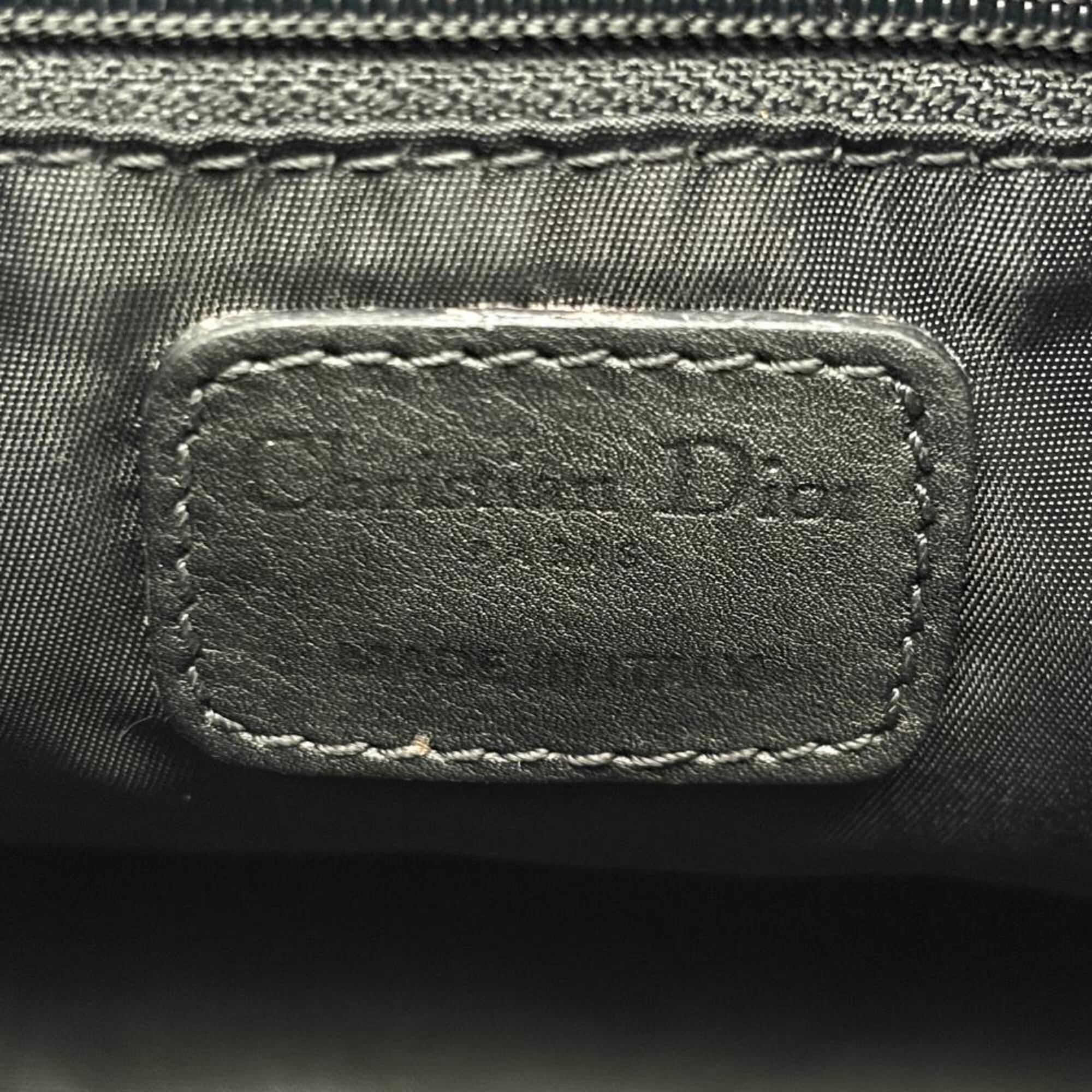 Christian Dior Lovely Black Nylon Leather Handbag (Pre-Owned)