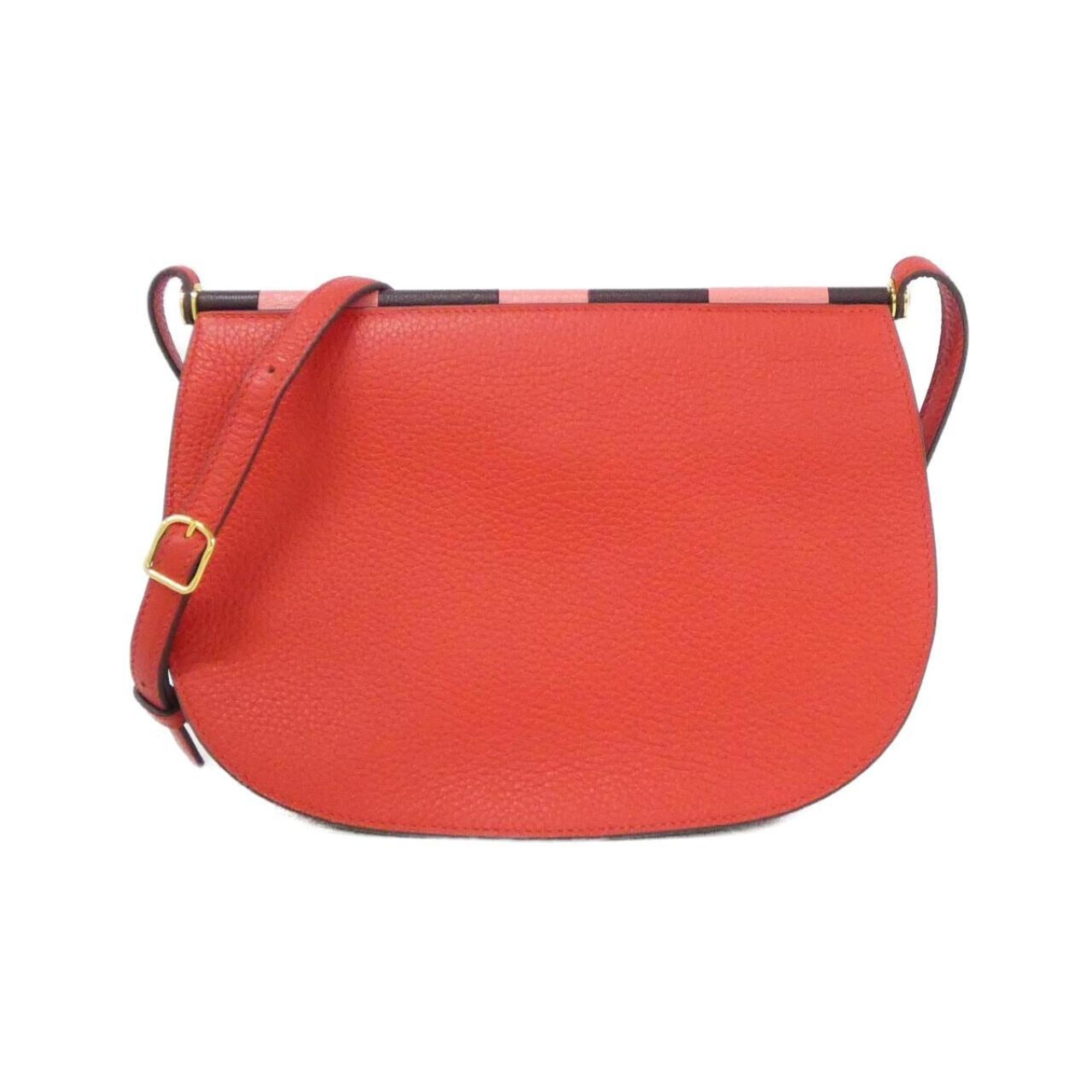 Hermes Red Color Taurillon Clemence Leather Chevre Leather Shoulder Bag (Pre-Owned)