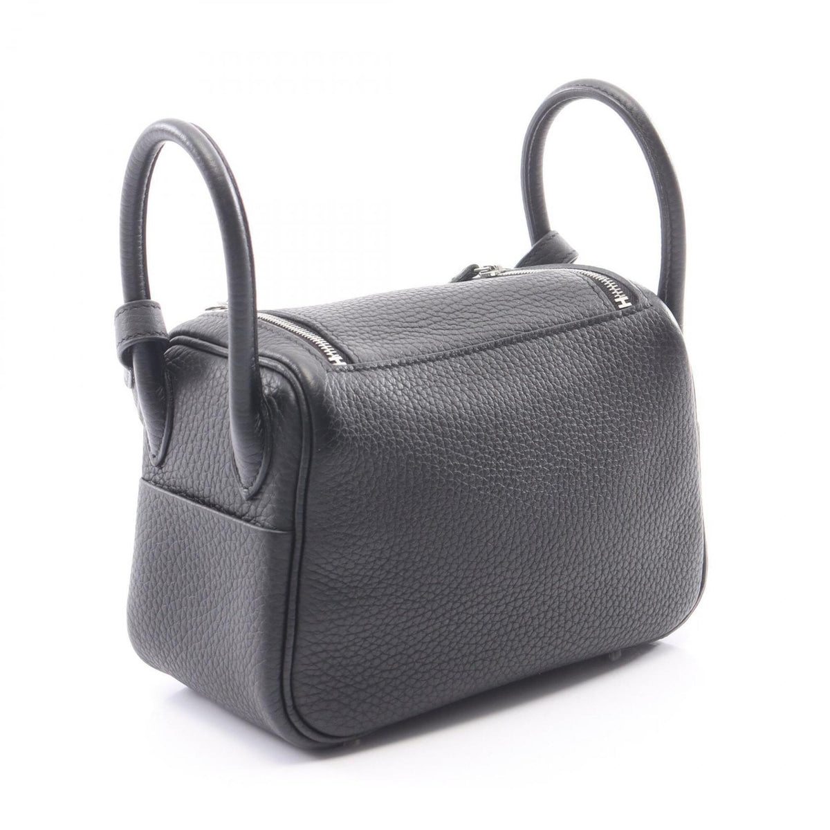 Hermes Lindy Black Taurillon Clemence Leather Handbag Shoulder Bag (Pre-Owned)