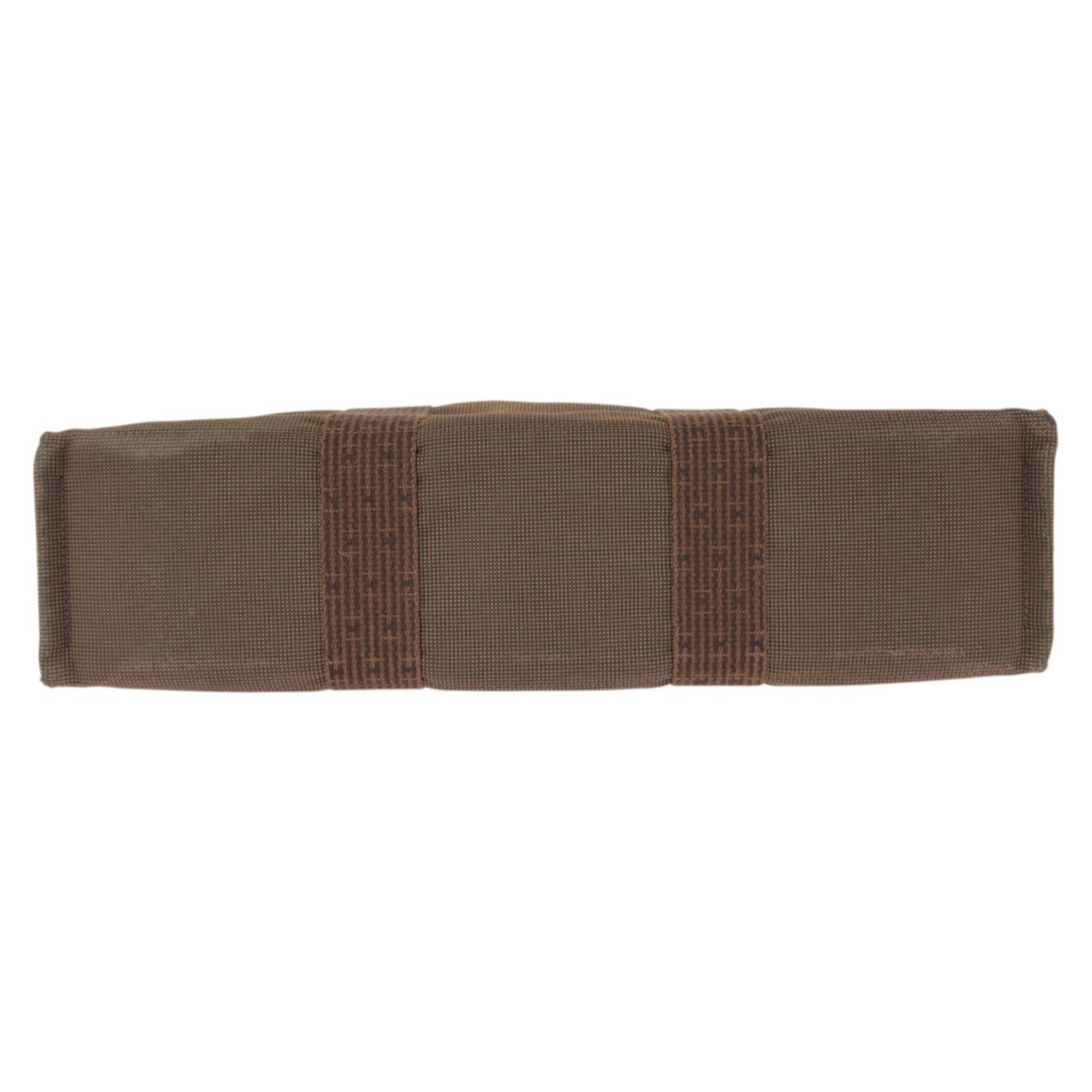Hermes Brown Polyamide Polyester Handbag Tote Bag (Pre-Owned)
