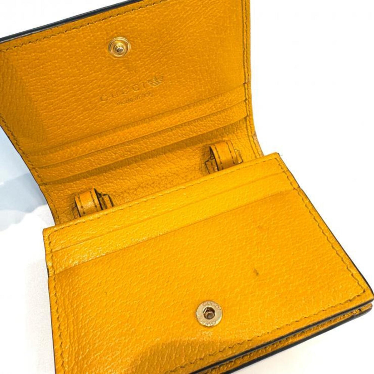 Gucci Black Orange Yellow Coin Purse/Coin Case (Pre-Owned)