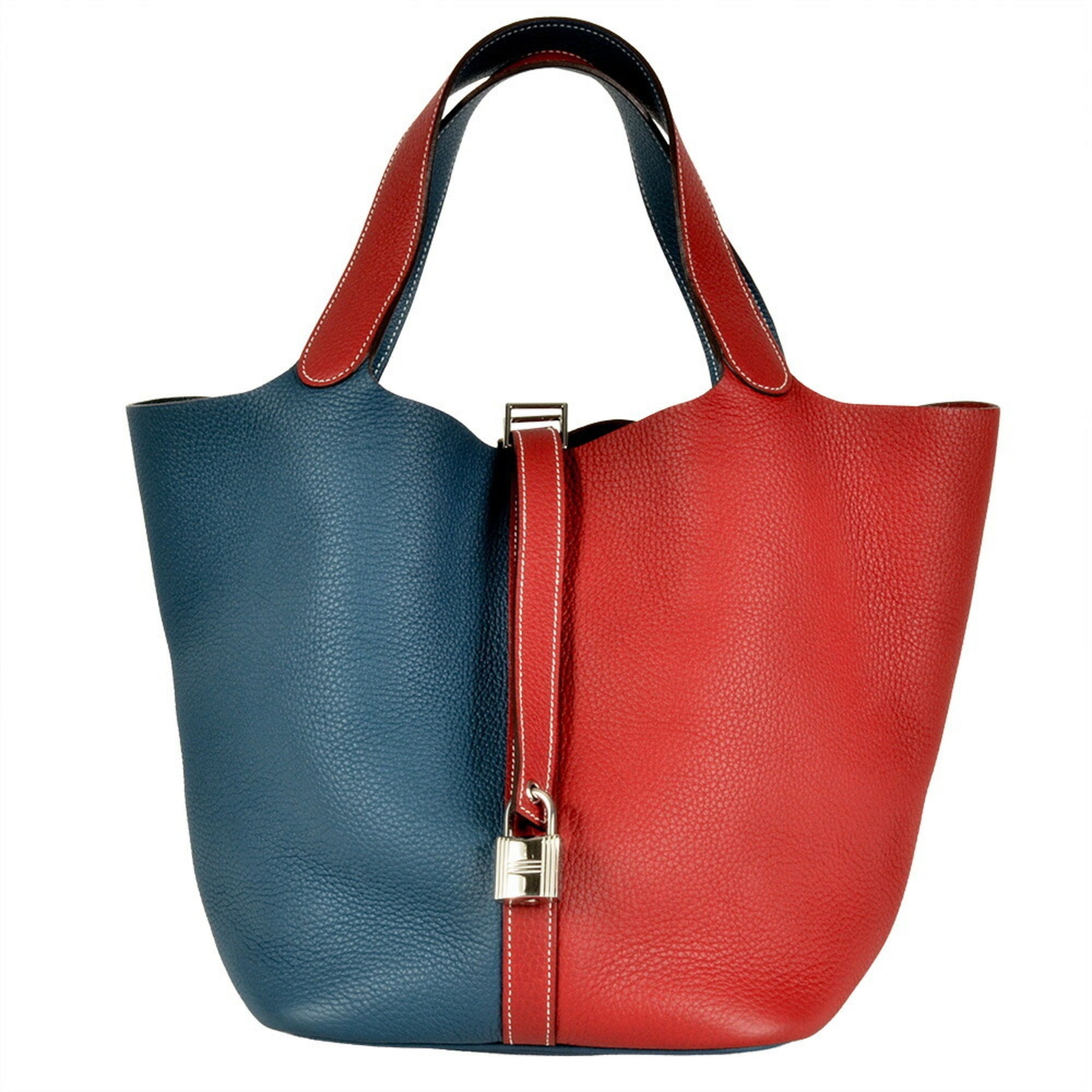 Hermes Picotin Rouge Casaque Taurillon Clemence Leather Handbag (Pre-Owned)