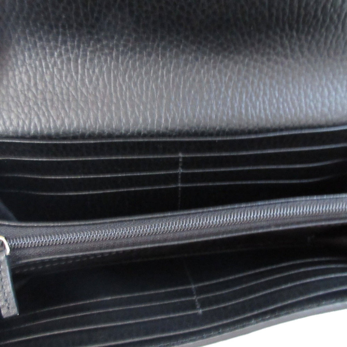 Gucci Beige Black Gg Supreme Leather Long Wallet (Bi-Fold) (Pre-Owned)