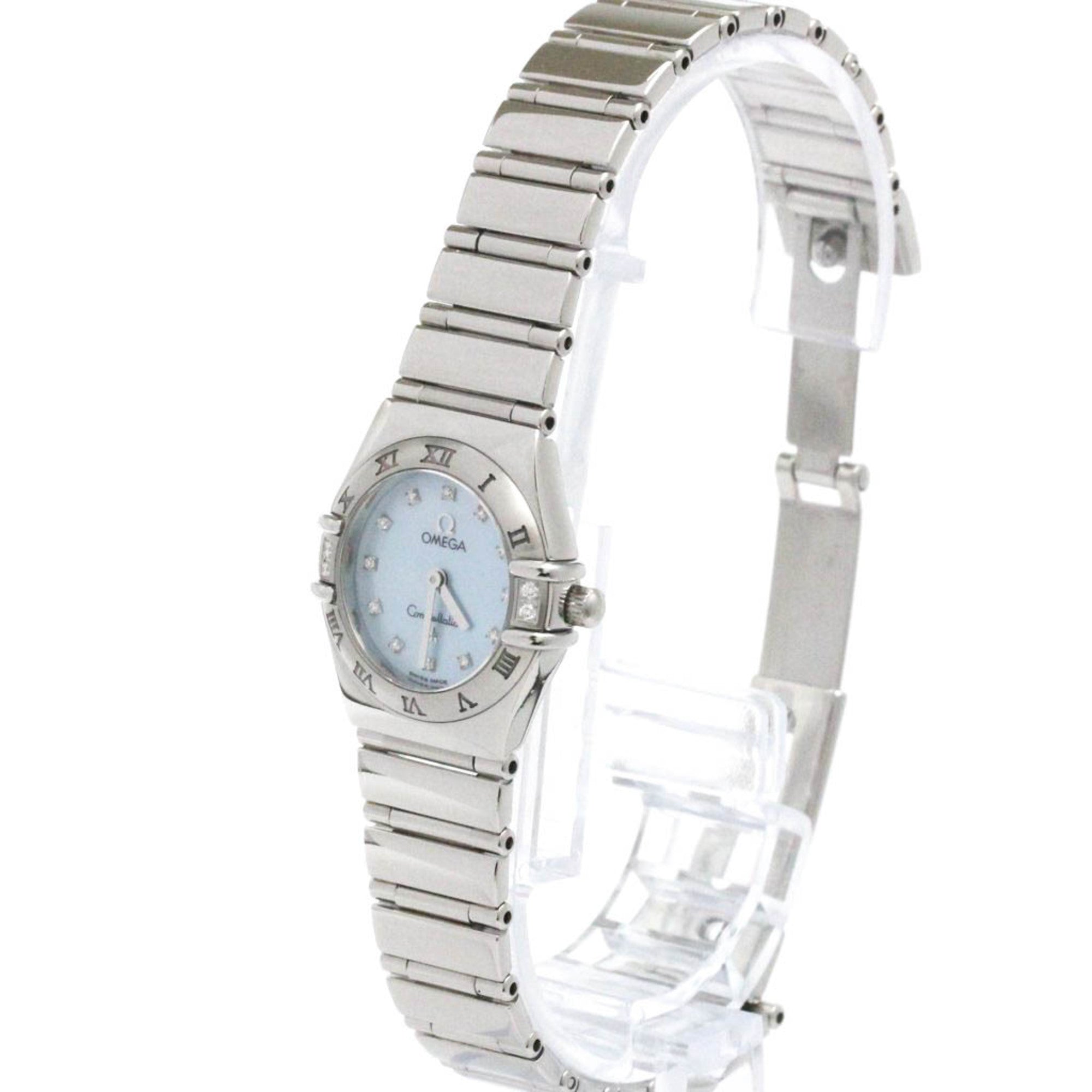 Omega Constellation My Choice Quartz Watch Stainless Steel With Diamond Bezel And Mother Of Pearl Watch (Pre-Owned)