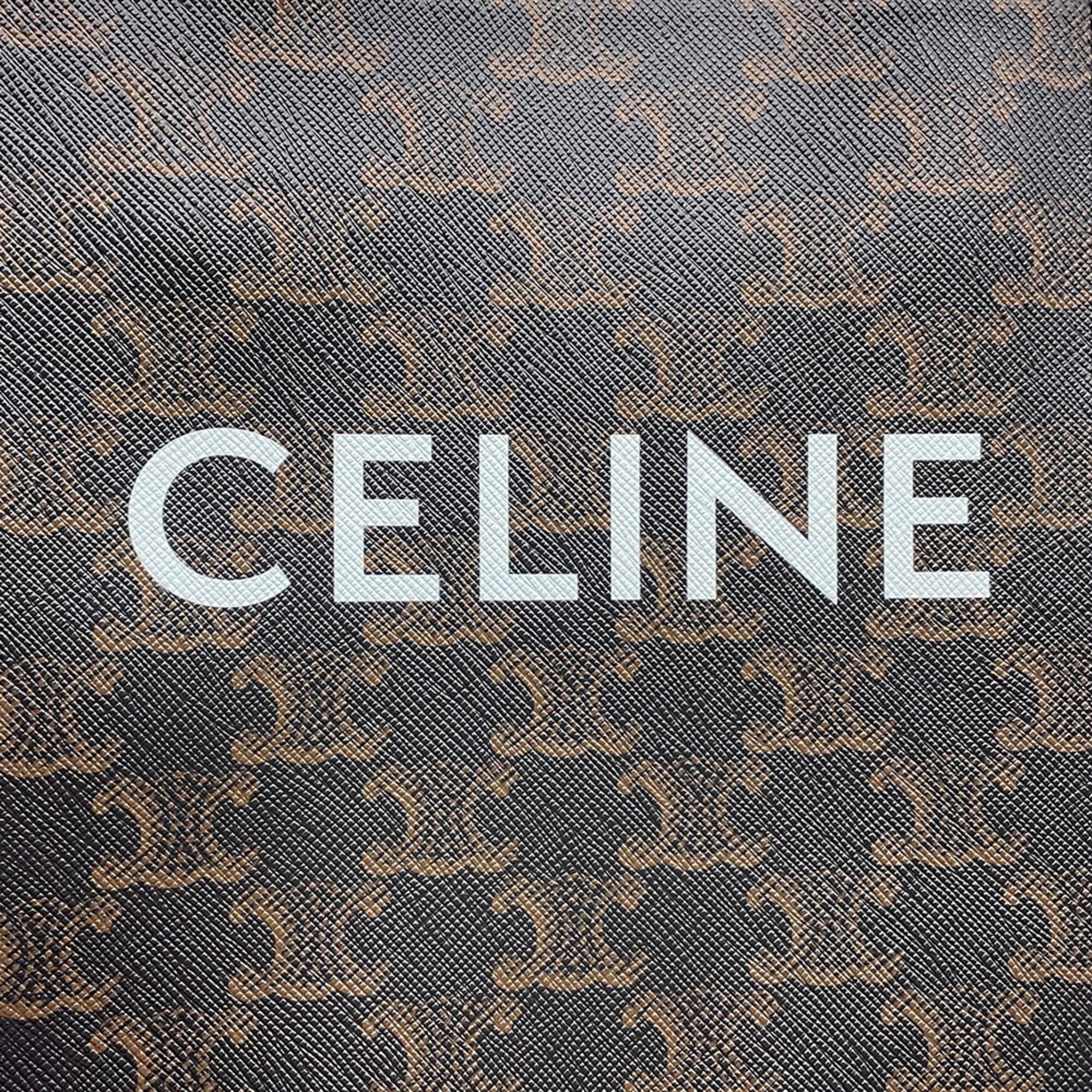 Celine Brown Leather Pvc Handbag Shoulder Bag (Pre-Owned)