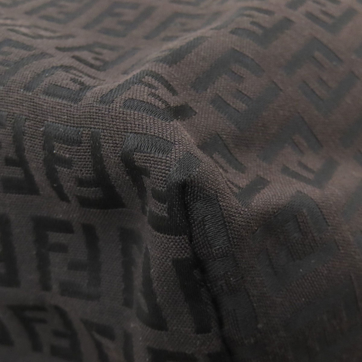 Fendi Zucchino Dark Brown Canvas Tote Bag (Pre-Owned)