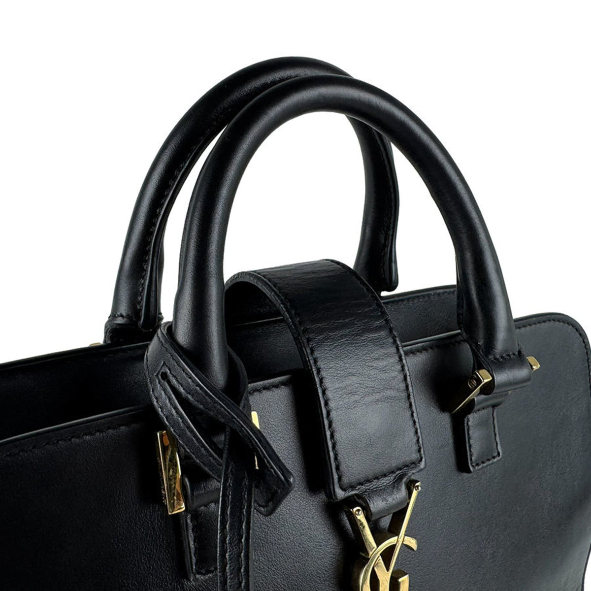 Saint Laurent Black Leather Handbag (Pre-Owned)
