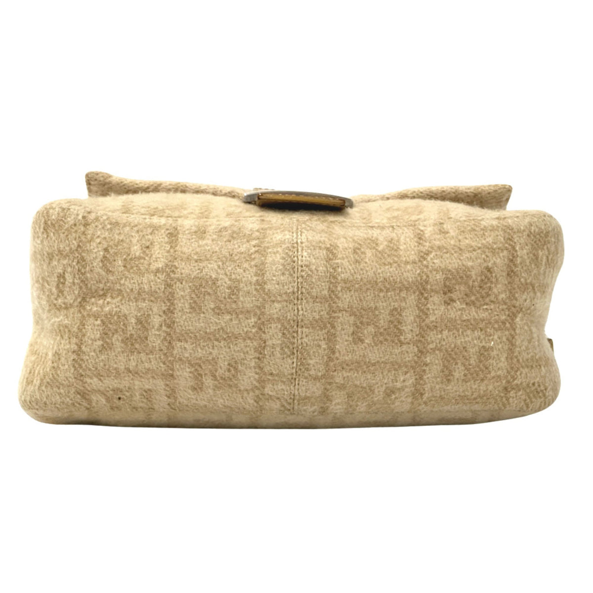 Fendi Beige Wool Handbag Shoulder Bag (Pre-Owned)