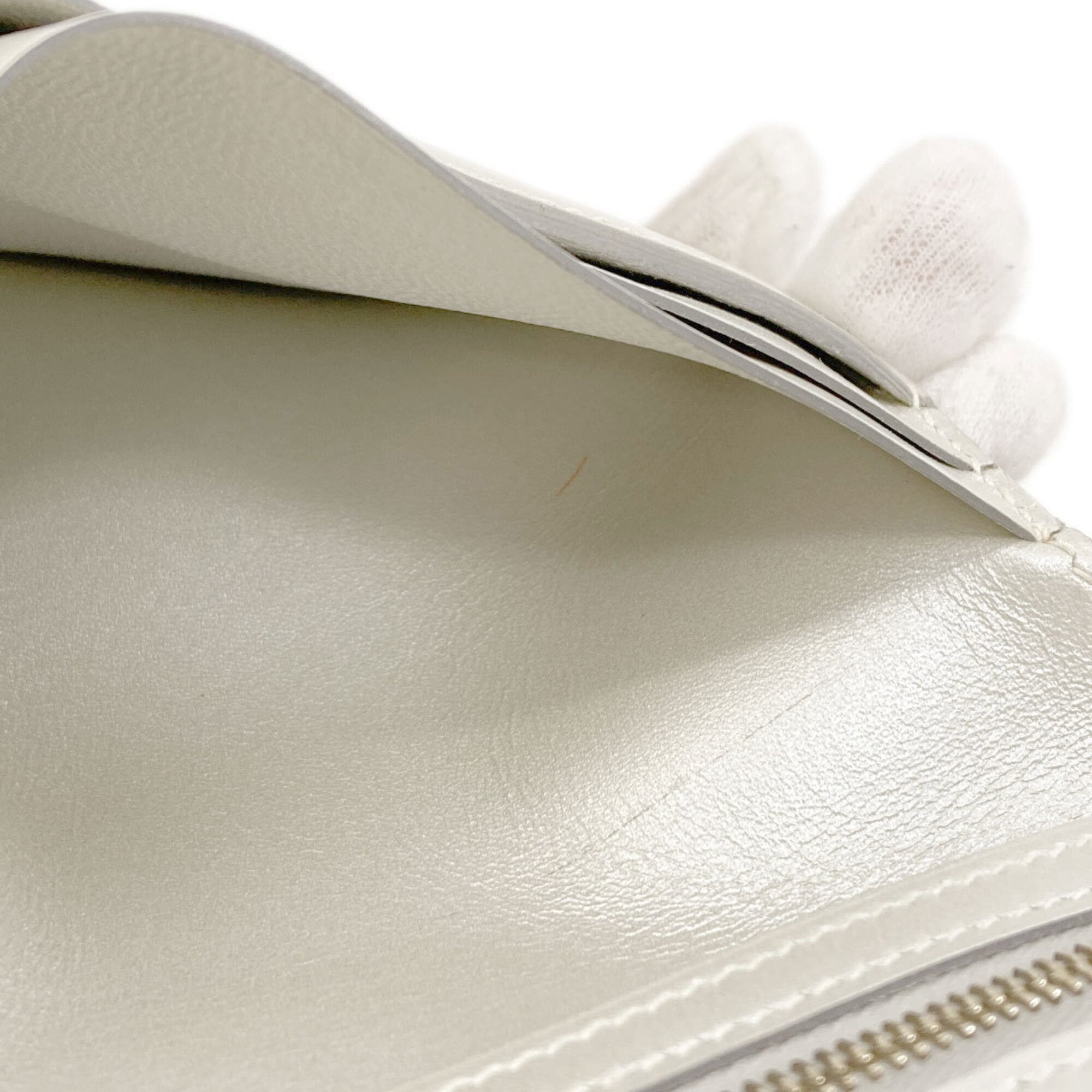 Hermes Silver Box Calf Leather Wallet (Bi-Fold) (Pre-Owned)