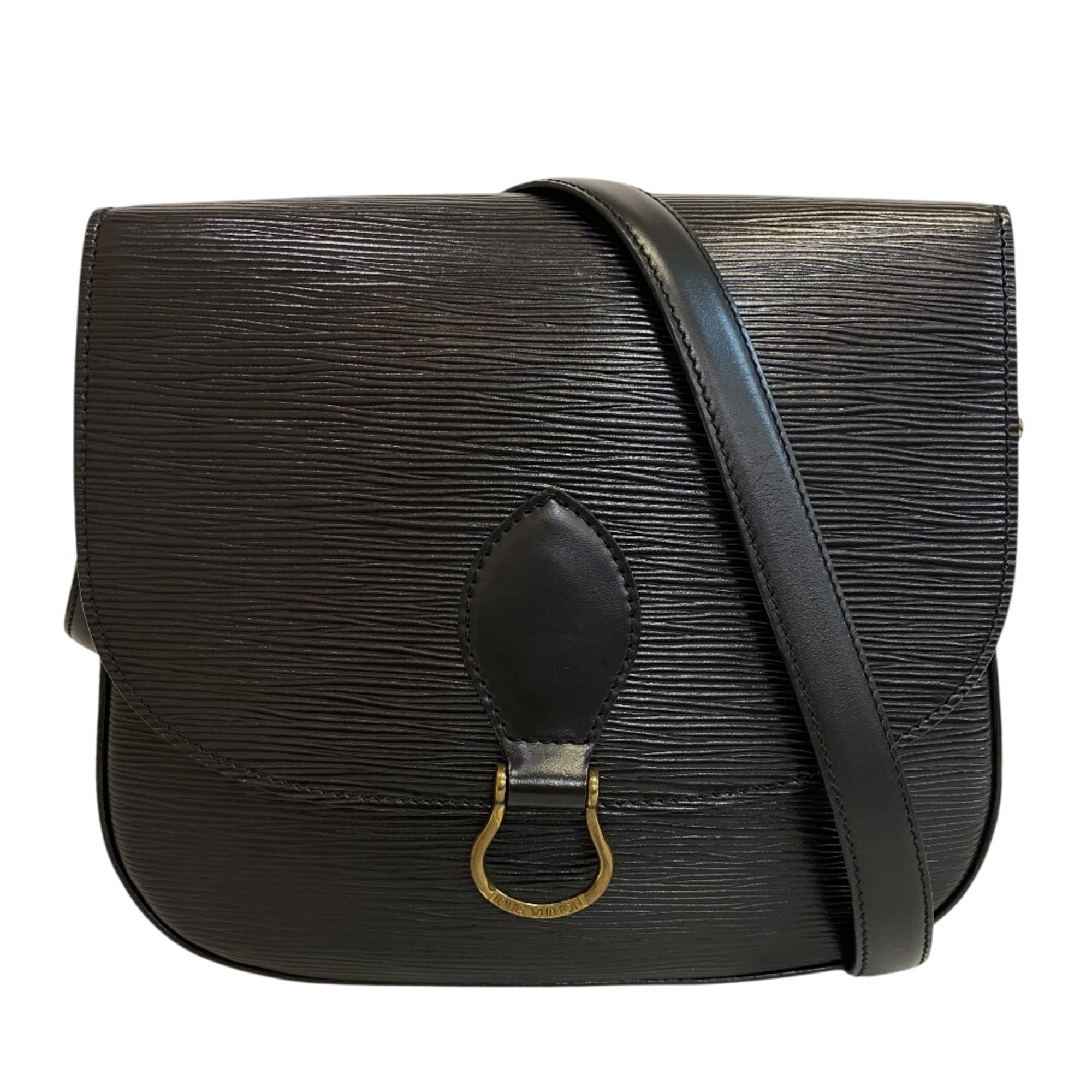 Louis Vuitton Black Noir Epi Leather Shoulder Bag (Pre-Owned)