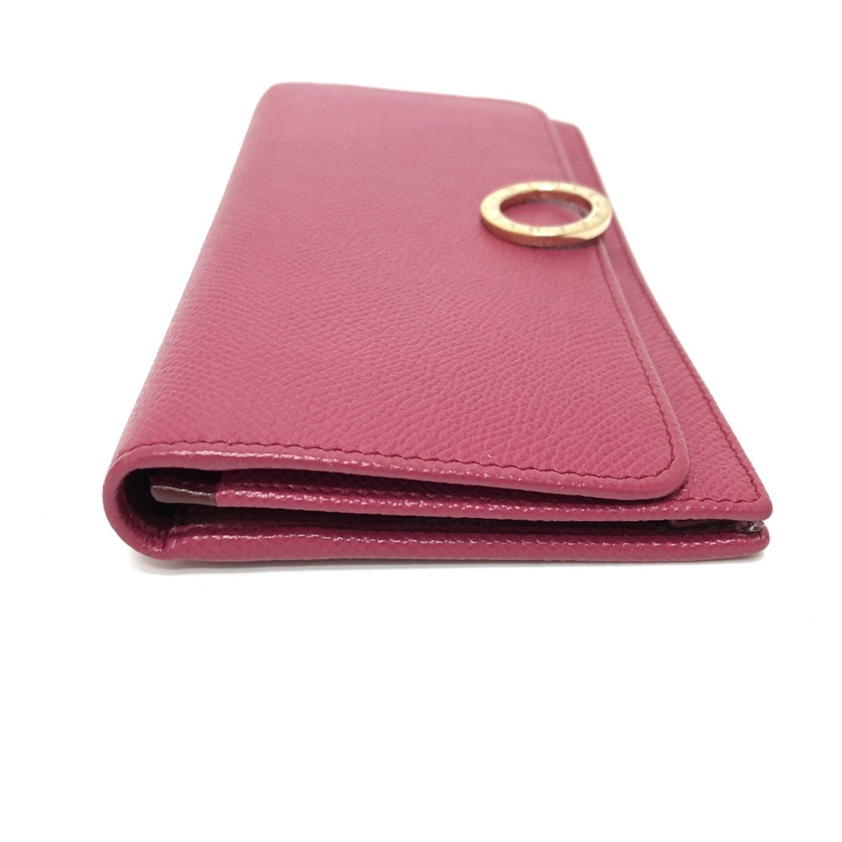Bvlgari Pink Leather Long Wallet (Bi-Fold) (Pre-Owned)