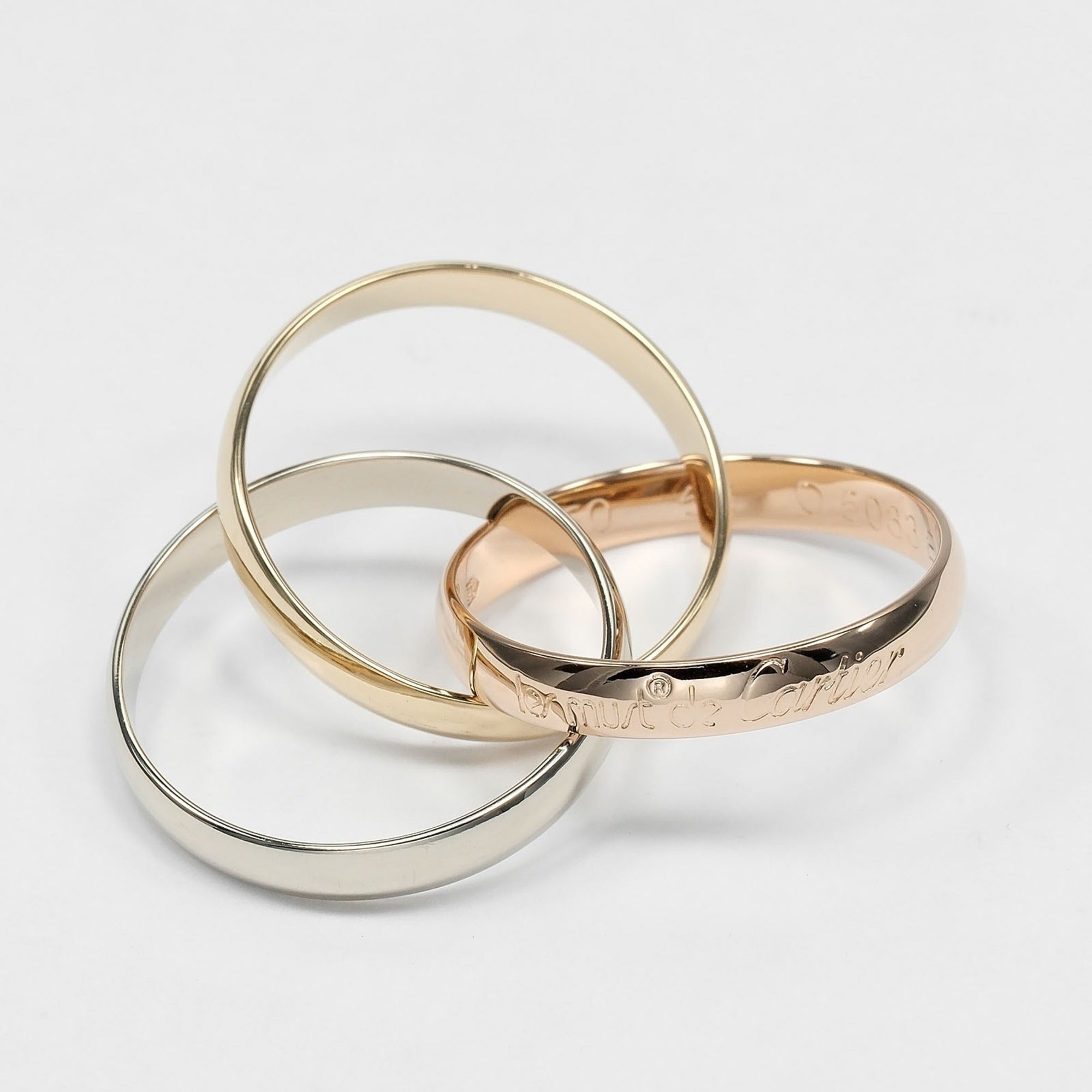 Cartier Pink Gold White Gold Yellow Gold Yellow Gold (18K) Pink Gold (18K) White Gold (18K) Band Ring (Pre-Owned)