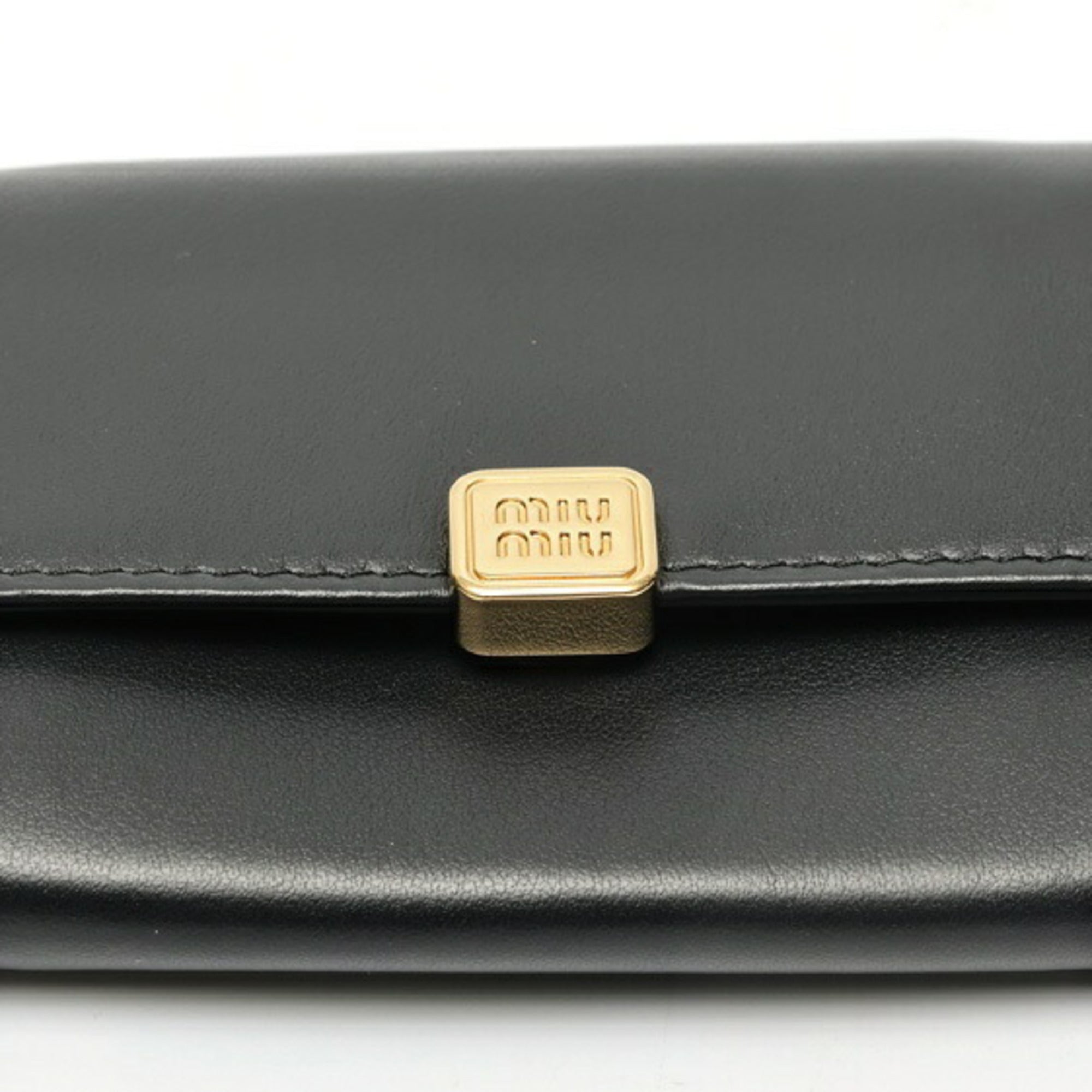Miu Miu Black Leather Coin Purse/Coin Case (Pre-Owned)