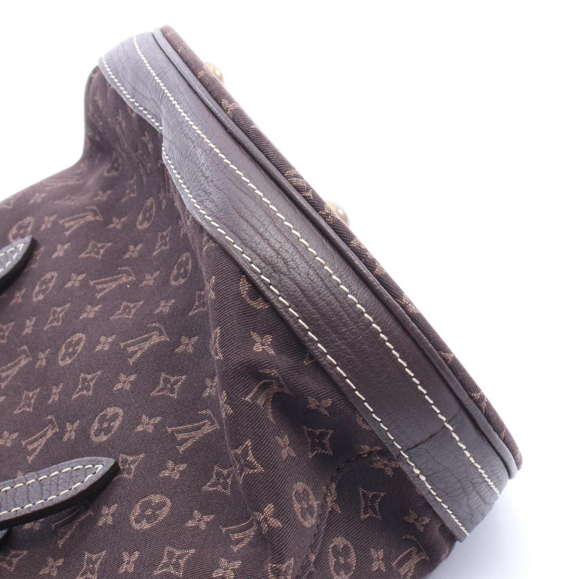 Louis Vuitton Brown Ebene Canvas Monogram Mini Leather Handbag Tote Bag (Pre-Owned)