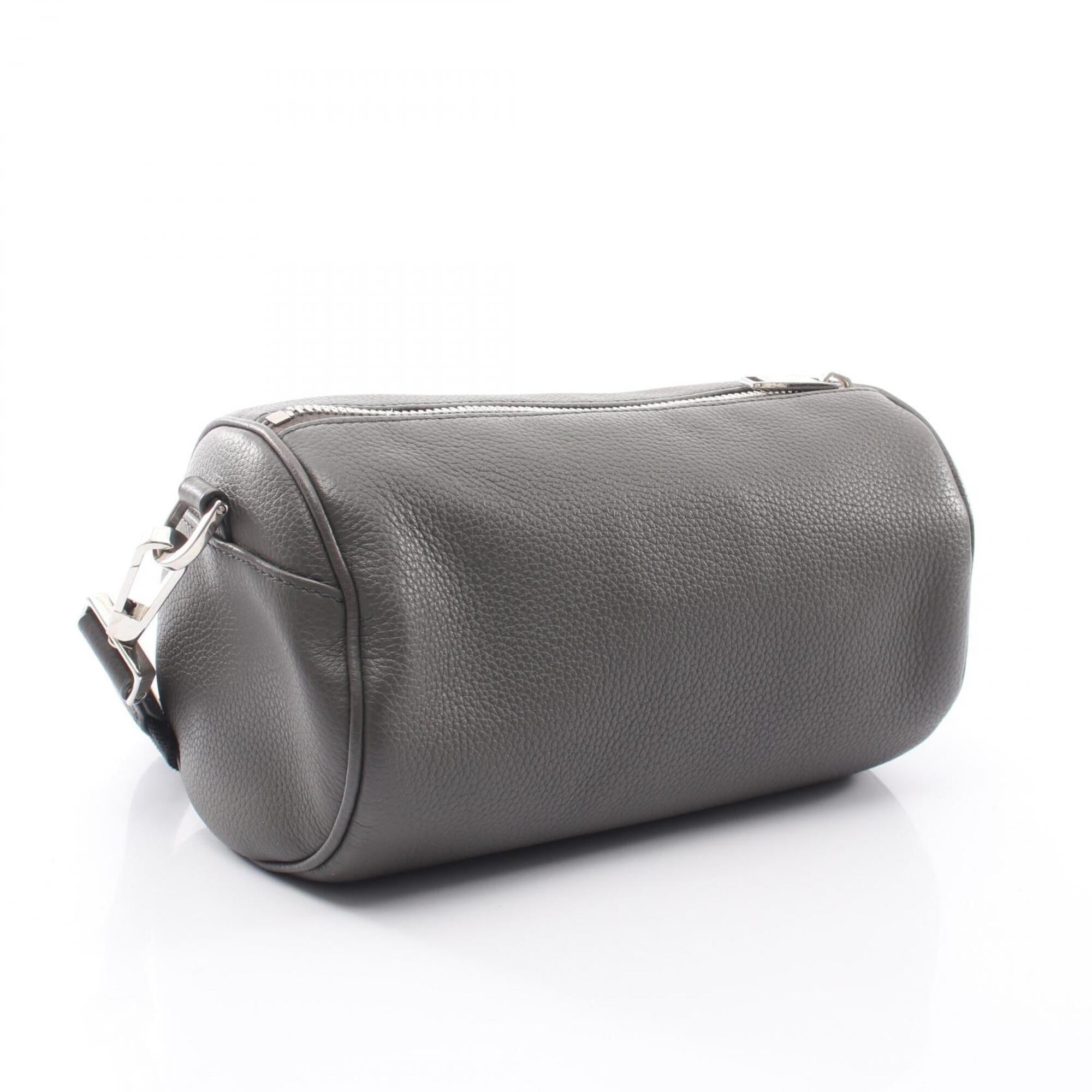 Dior Homme Gray Leather Handbag Shoulder Bag (Pre-Owned)
