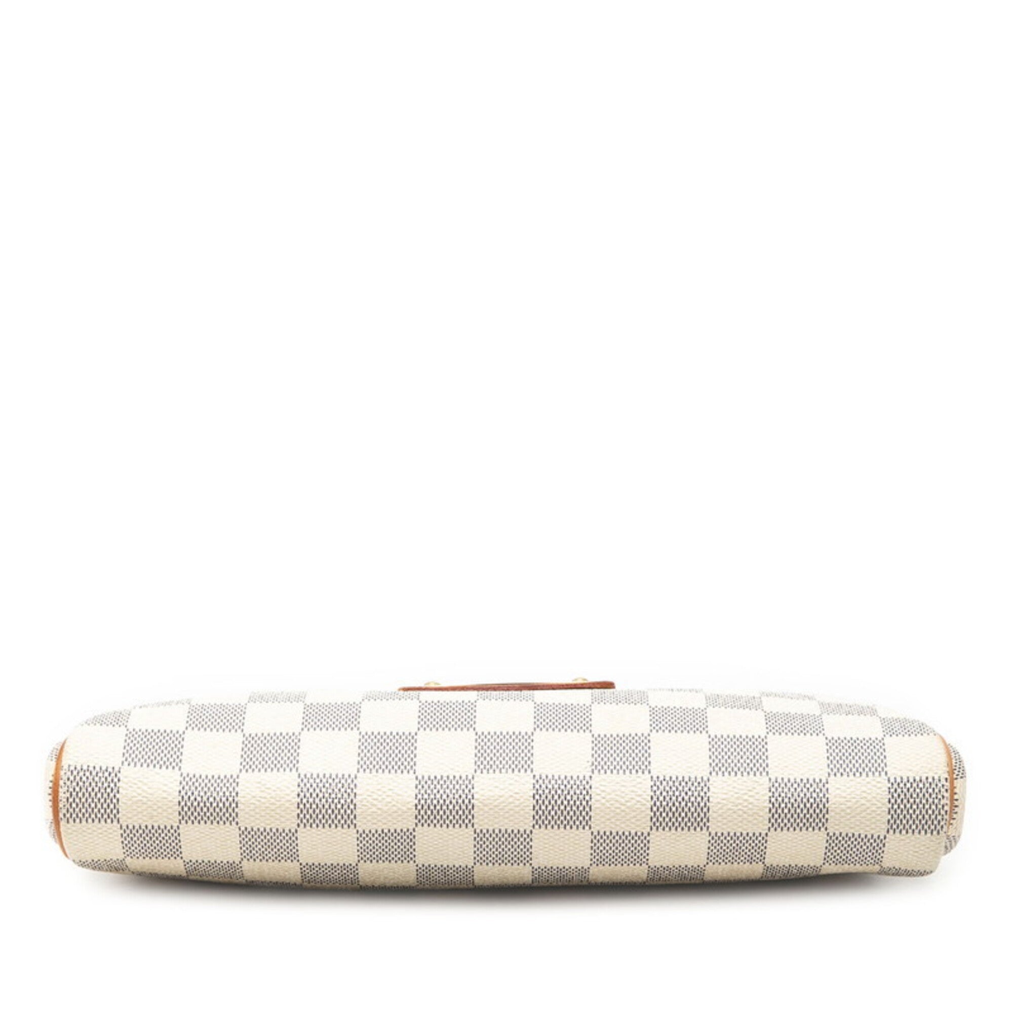 Louis Vuitton Damier Azur White Pvc Leather Handbag Shoulder Bag (Pre-Owned)