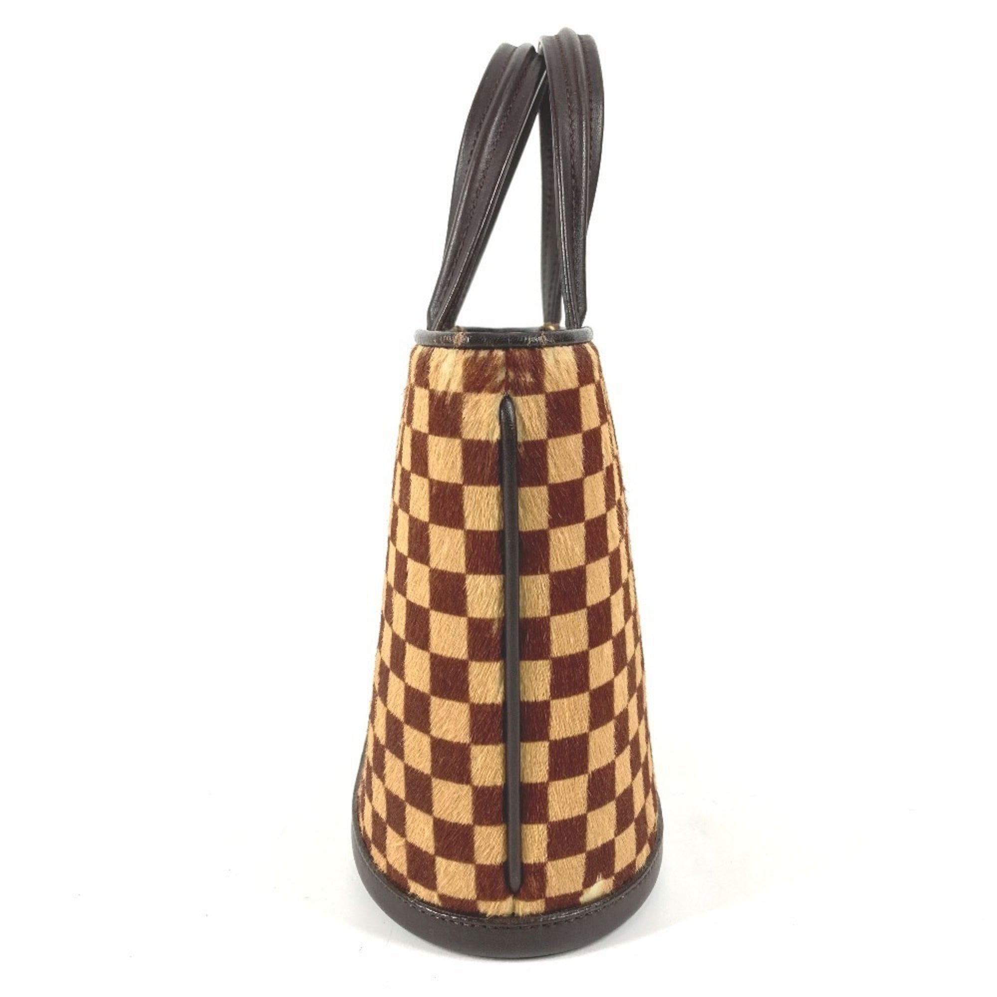 Louis Vuitton Beige Brown Leather Handbag Tote Bag (Pre-Owned)