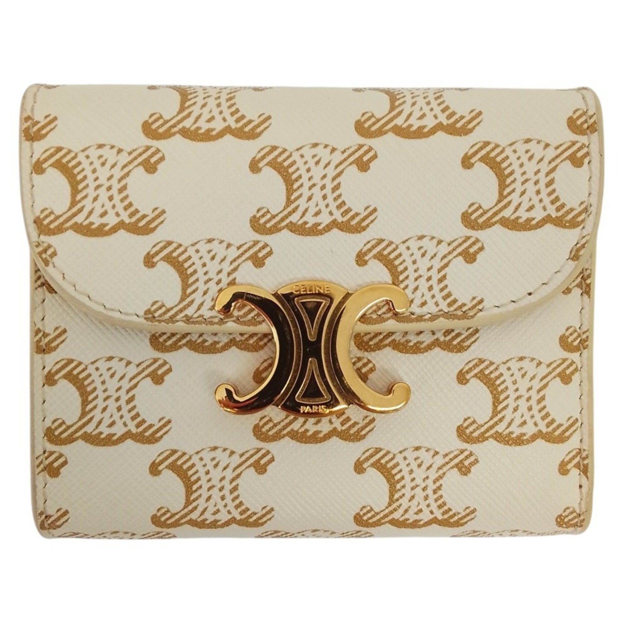 Celine Black White Wallet (Tri-Fold) (Pre-Owned)
