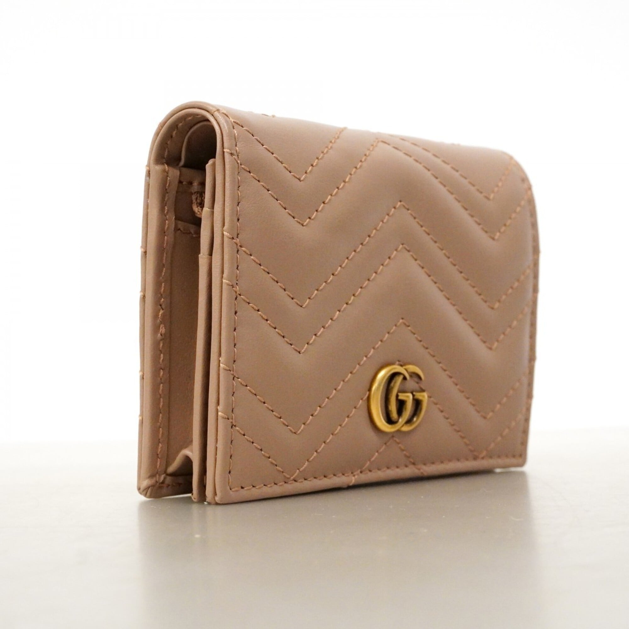 Gucci Pink Beige Leather Wallet (Bi-Fold) (Pre-Owned)