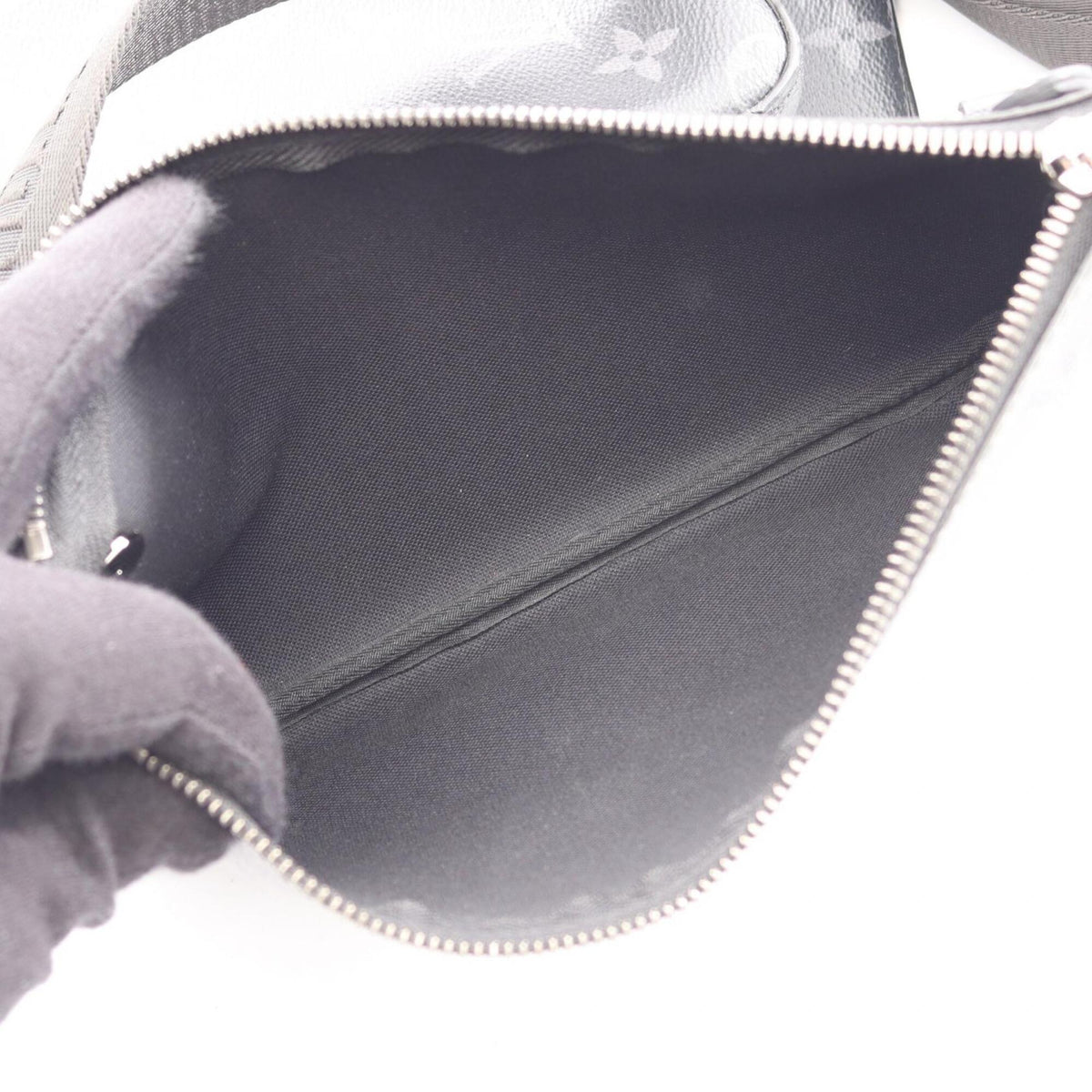 Louis Vuitton Black Gray Coated Canvas Pvc Monogram Eclipse Leather Handbag Shoulder Bag (Pre-Owned)