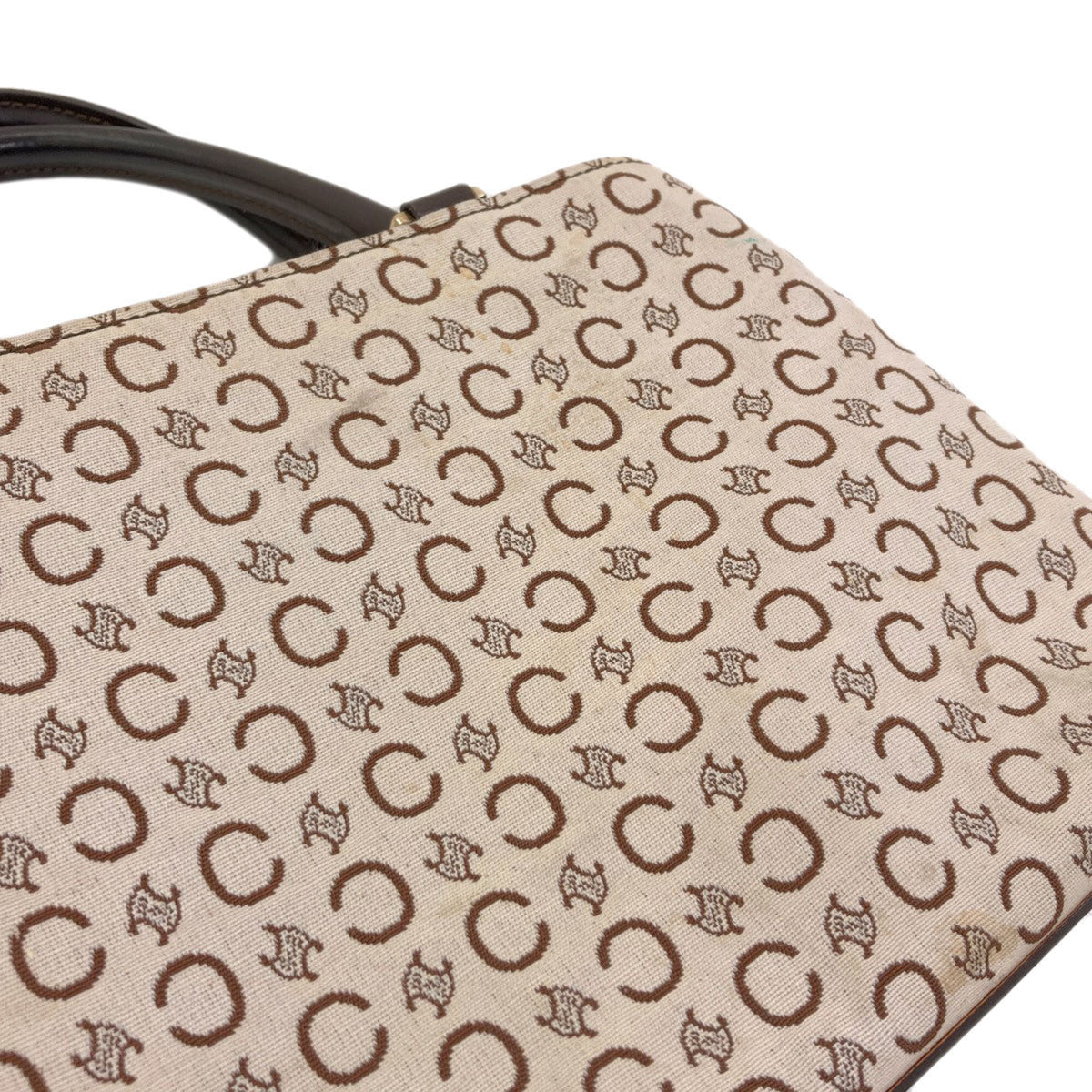 Celine Beige Canvas Leather Handbag (Pre-Owned)