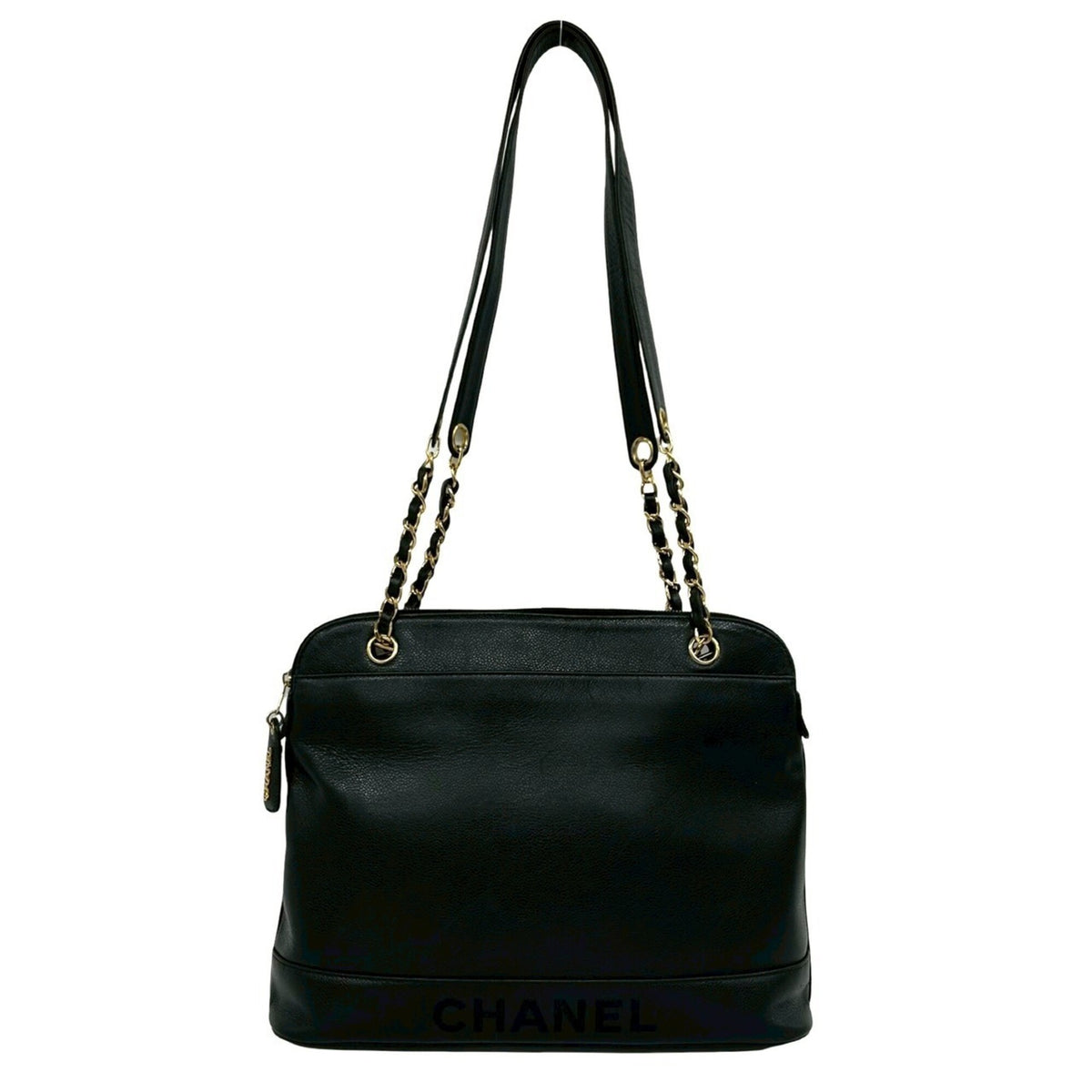 Chanel Black Grained Calfskin Shoulder Bag (Pre-Owned)