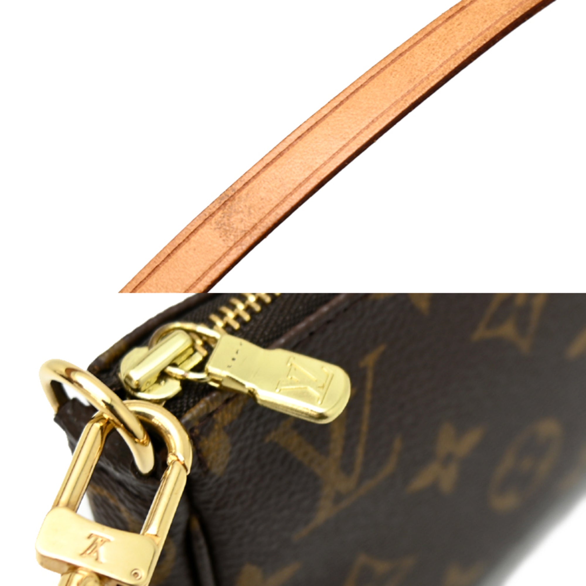 Louis Vuitton Brown Monogram Pochette Shoulder Bag (Pre-Owned)