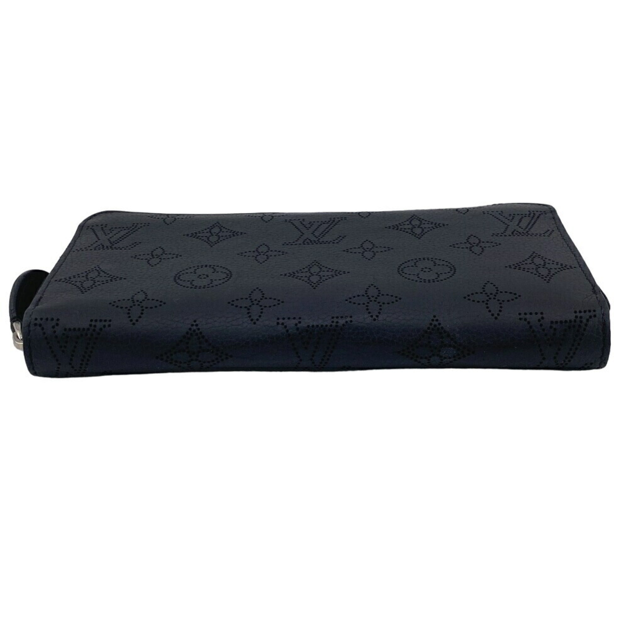 Louis Vuitton Black Leather Long Wallet (Bi-Fold) (Pre-Owned)