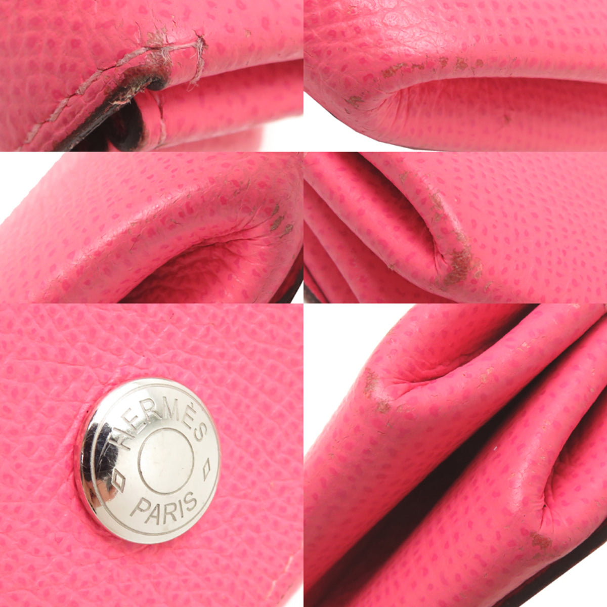Hermes Pink Chevre Leather Coin Purse/Coin Case (Pre-Owned)