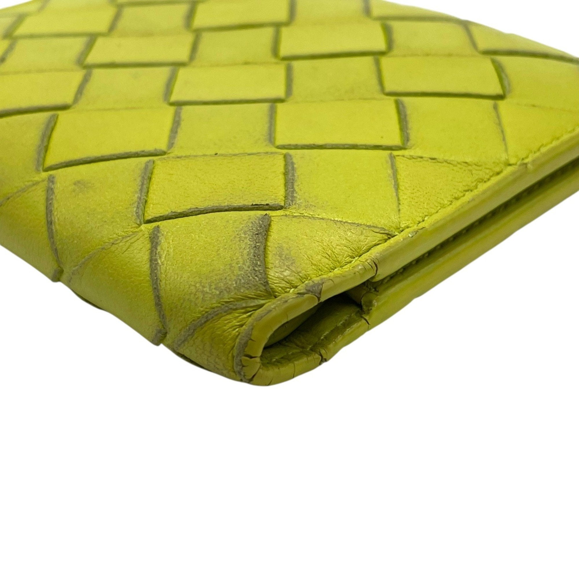 Bottega Veneta Green Intrecciato Wallet (Bi-Fold) (Pre-Owned)