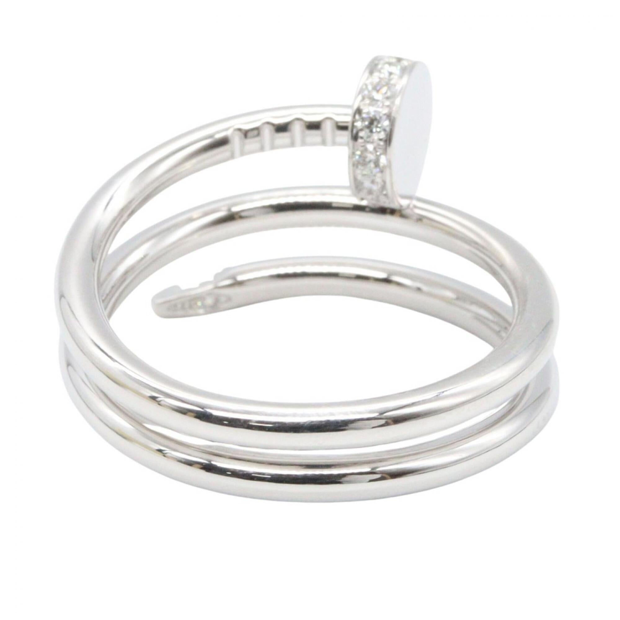 Cartier Silver Clear White Gold (18K) Band Ring (Pre-Owned)