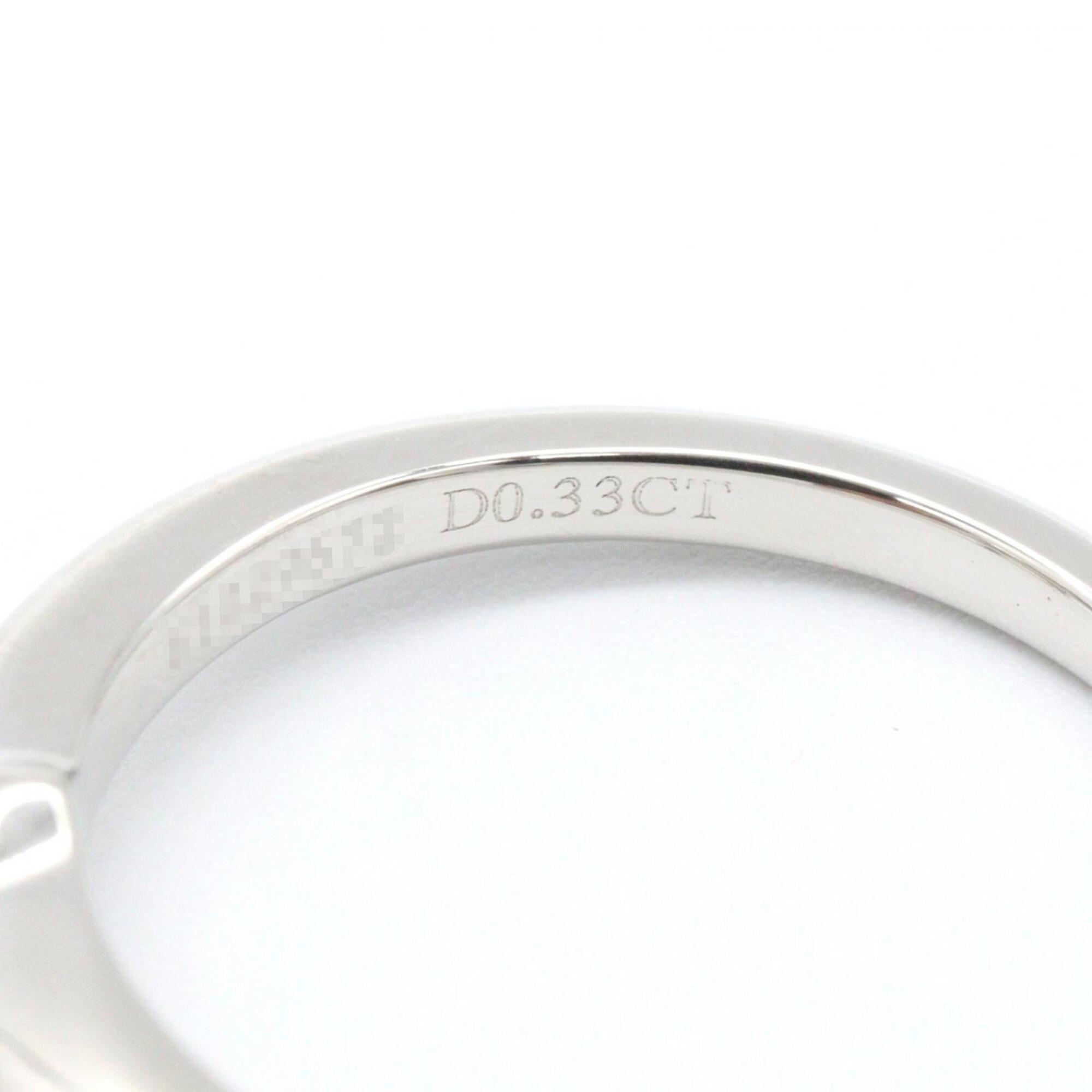 Tiffany Silver Clear Platinum 950 Band Ring (Pre-Owned)